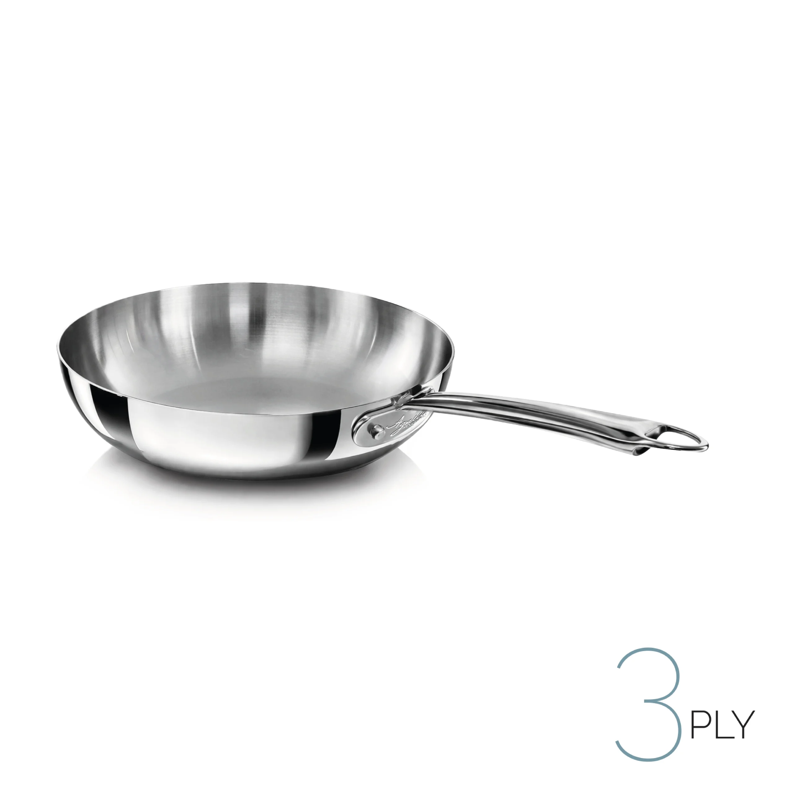 Agnelli Aluinox 3ply Poêle évasée inox induction