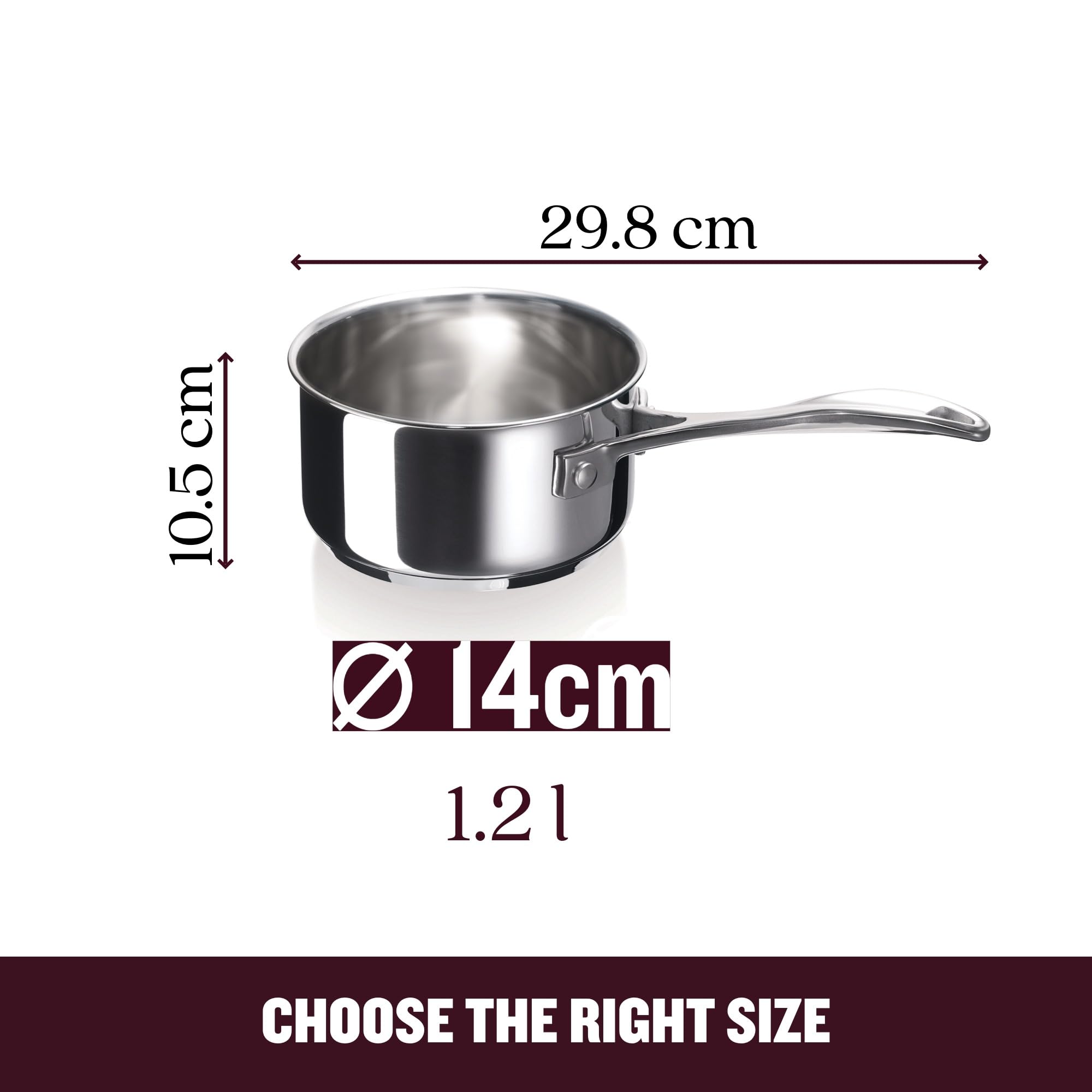 Beka Chef Casserole Inox 14 cm Induction Four