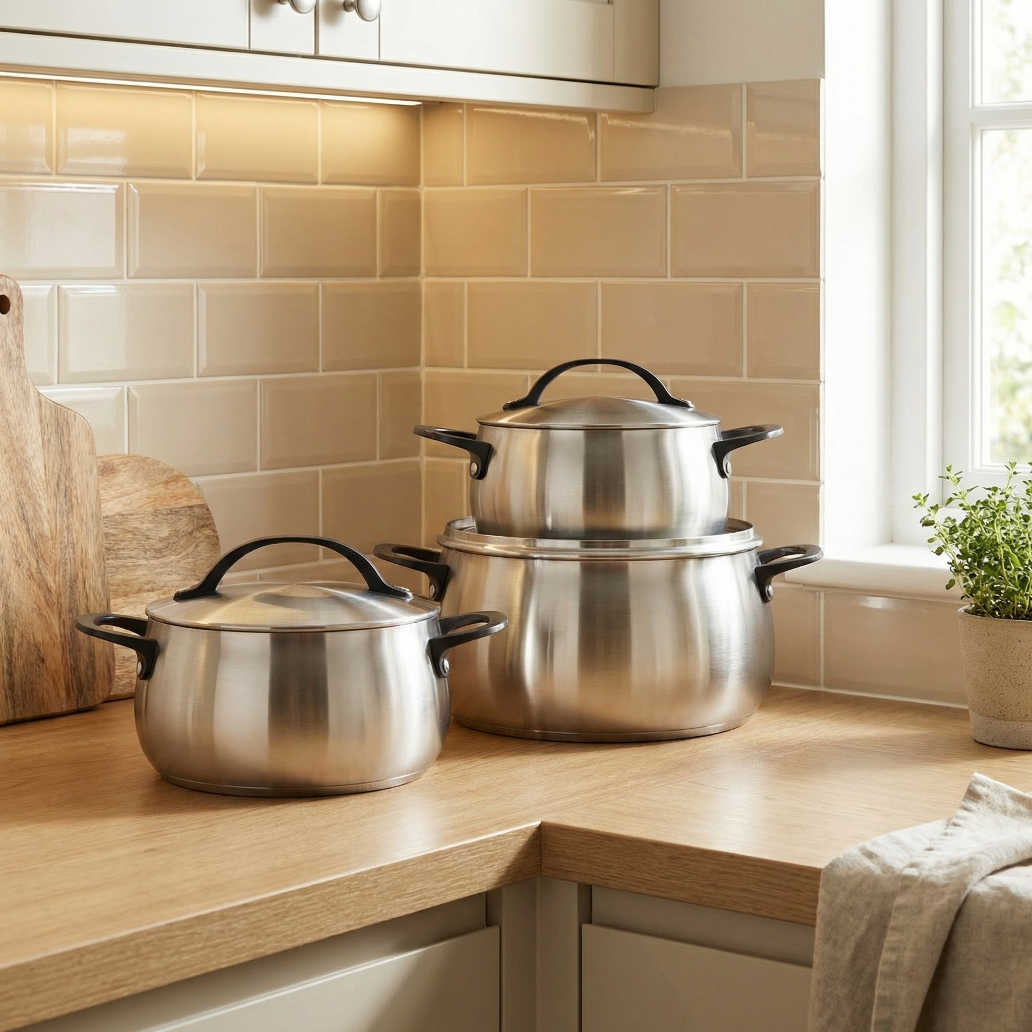 Berghoff Belly set 6 pièces cocottes inox induction