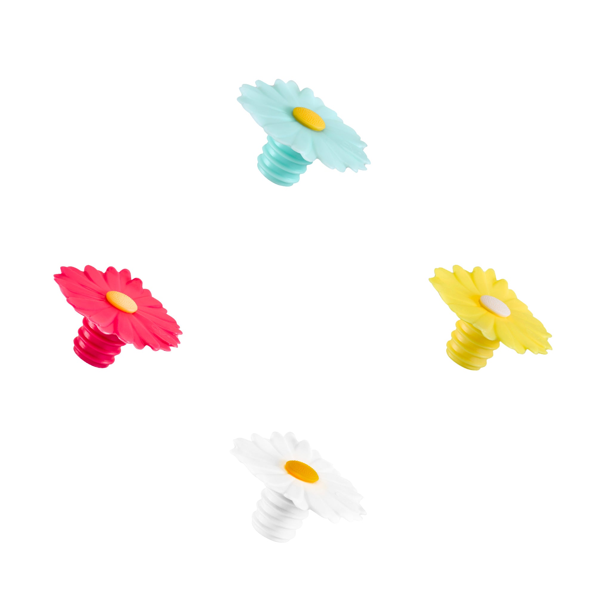Charles Viancin Daisies lot 4 bouchons bouteille silicone