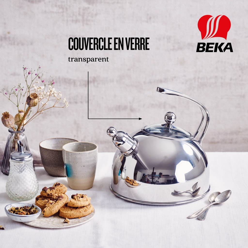 Beka Melbourne bouilloire inox 2,5 L sifflante argent