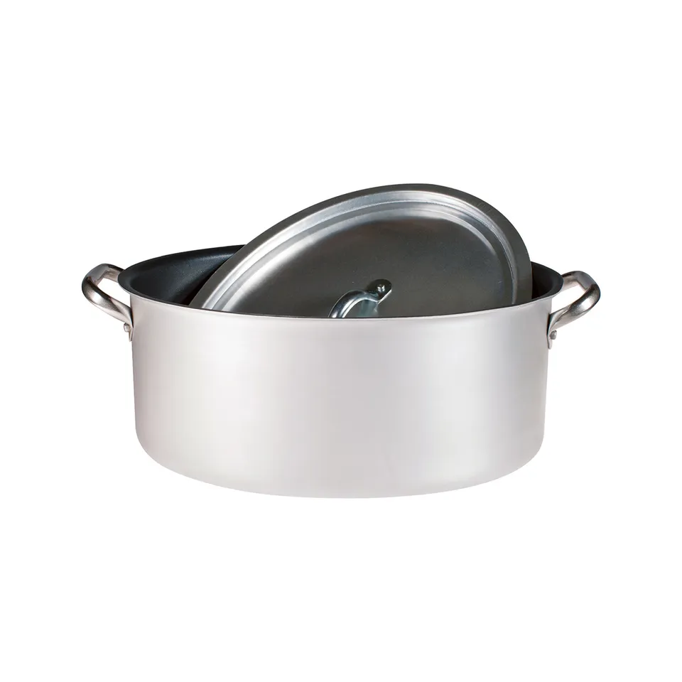 Agnelli Antiaderente 3mm casserole ovale couvercle inox