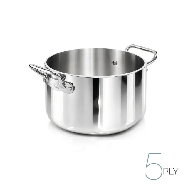 Agnelli Aluinox 5ply faitout inox induction 2 anses