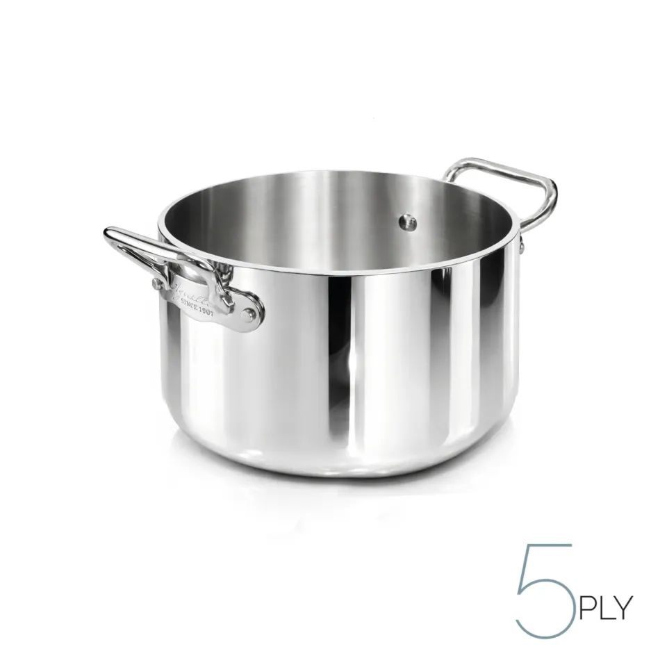 Agnelli Aluinox 5ply faitout inox induction 2 anses