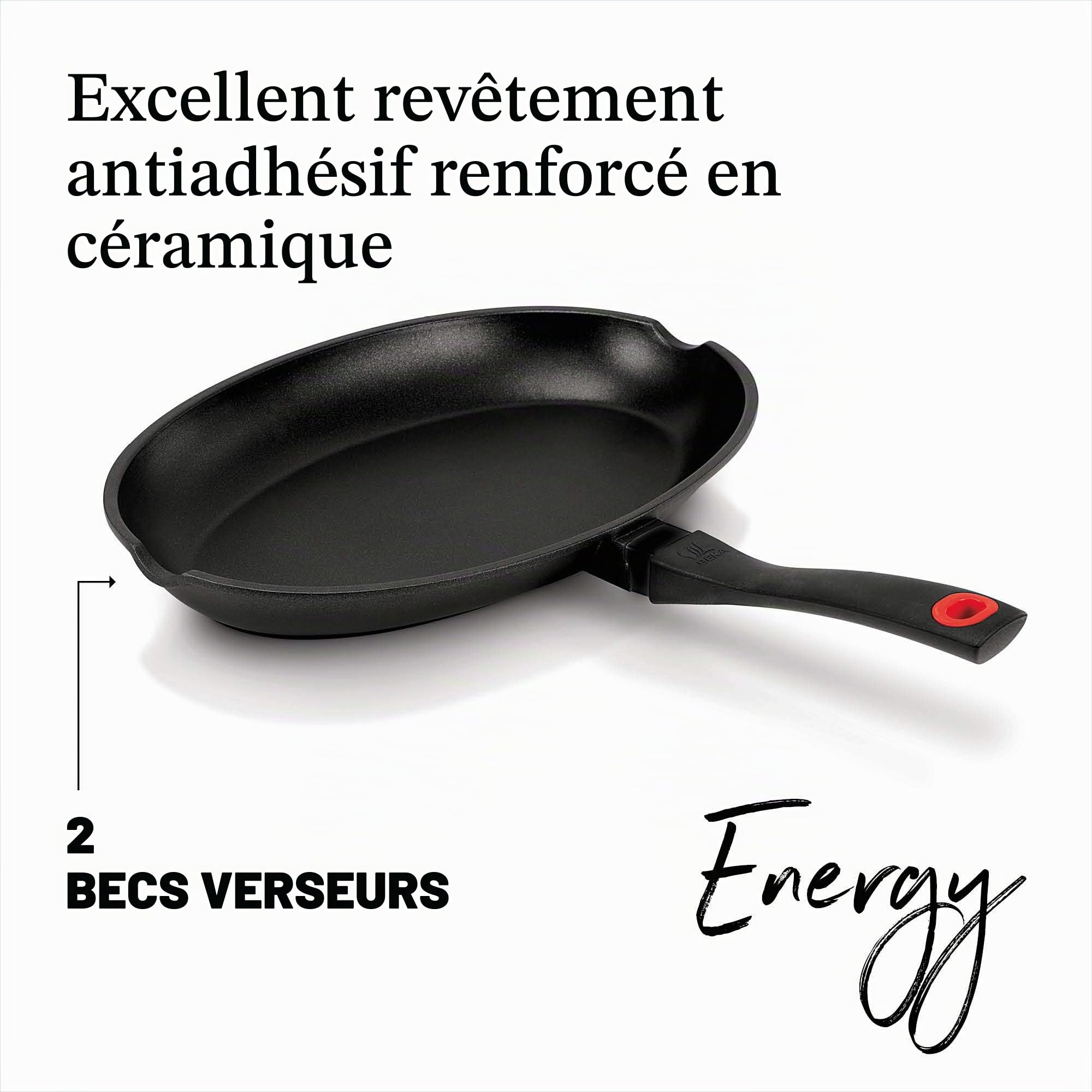 Beka Energy poêle à poisson 34x23 cm noire