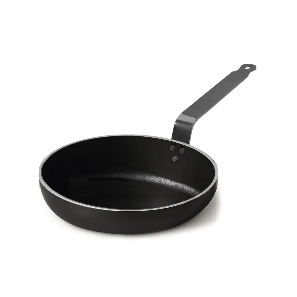 Agnelli Al-Black 5mm poêle alu évasée manche fer gaz
