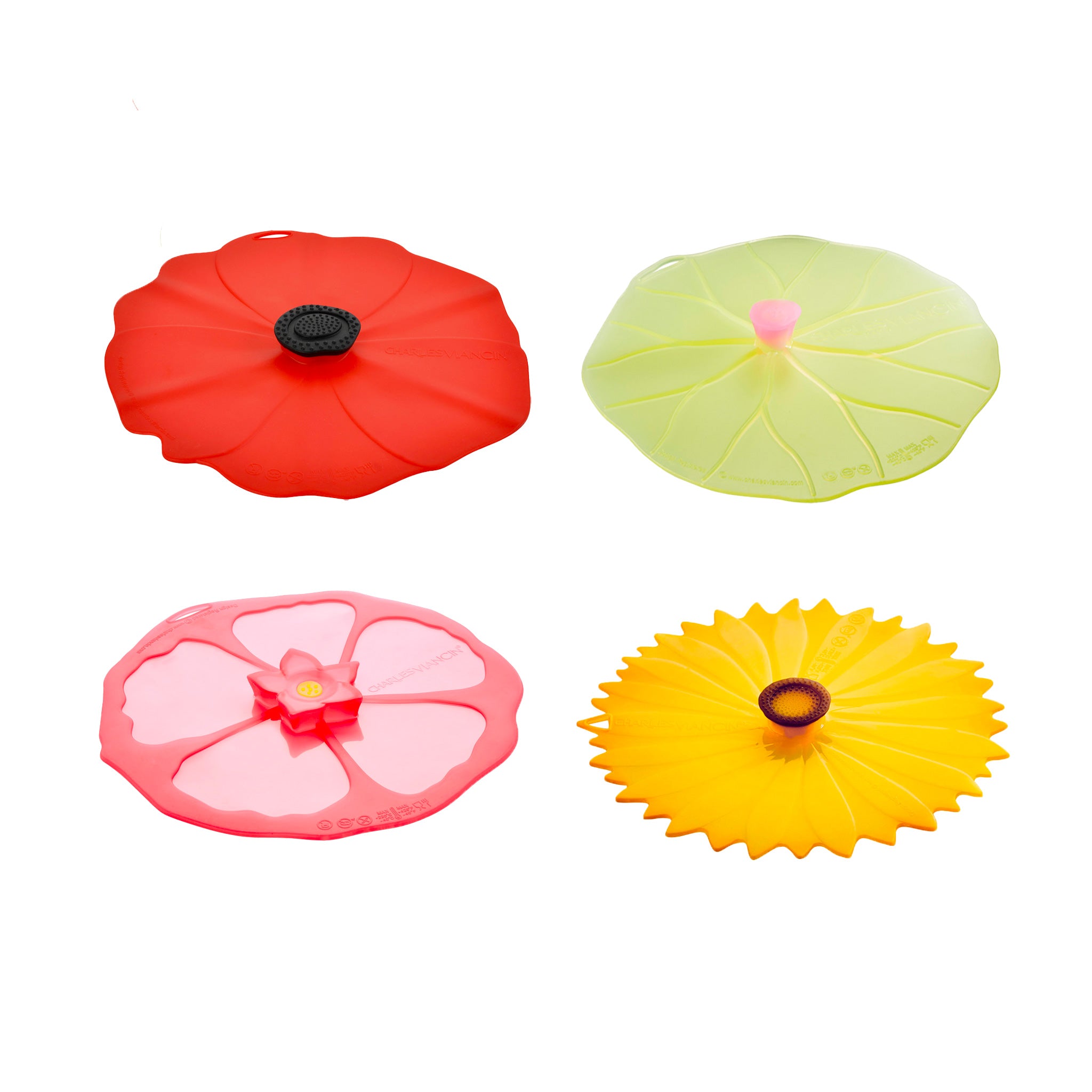 Charles Viancin Floral couvre-verre silicone lot 36 CDU