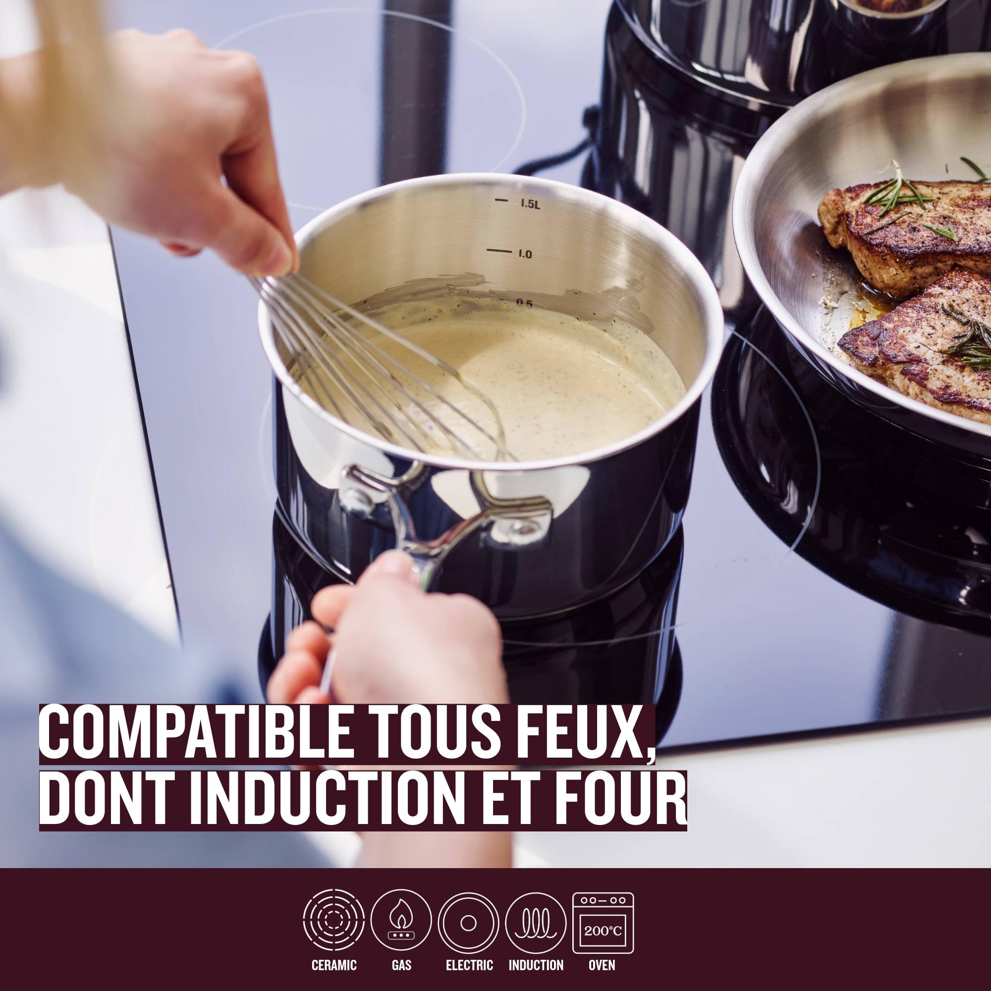 Beka Chef Casserole Inox 14 cm Induction Four