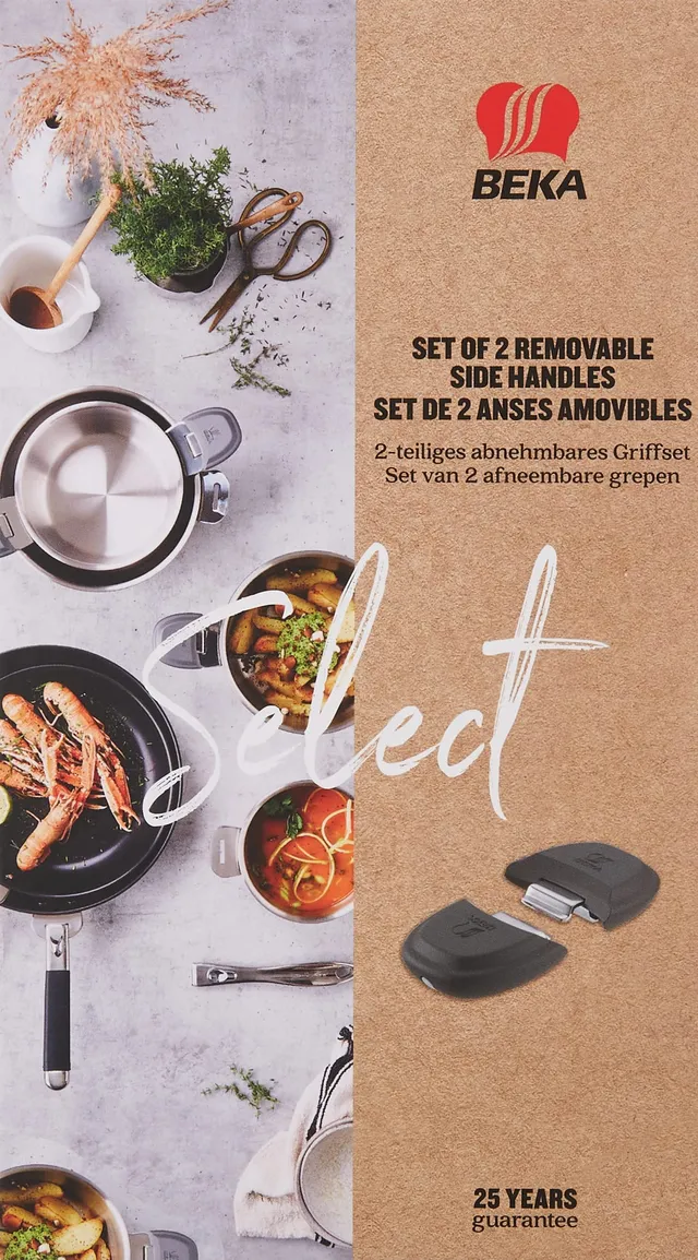 Beka Select set 2 anses amovibles inox noir