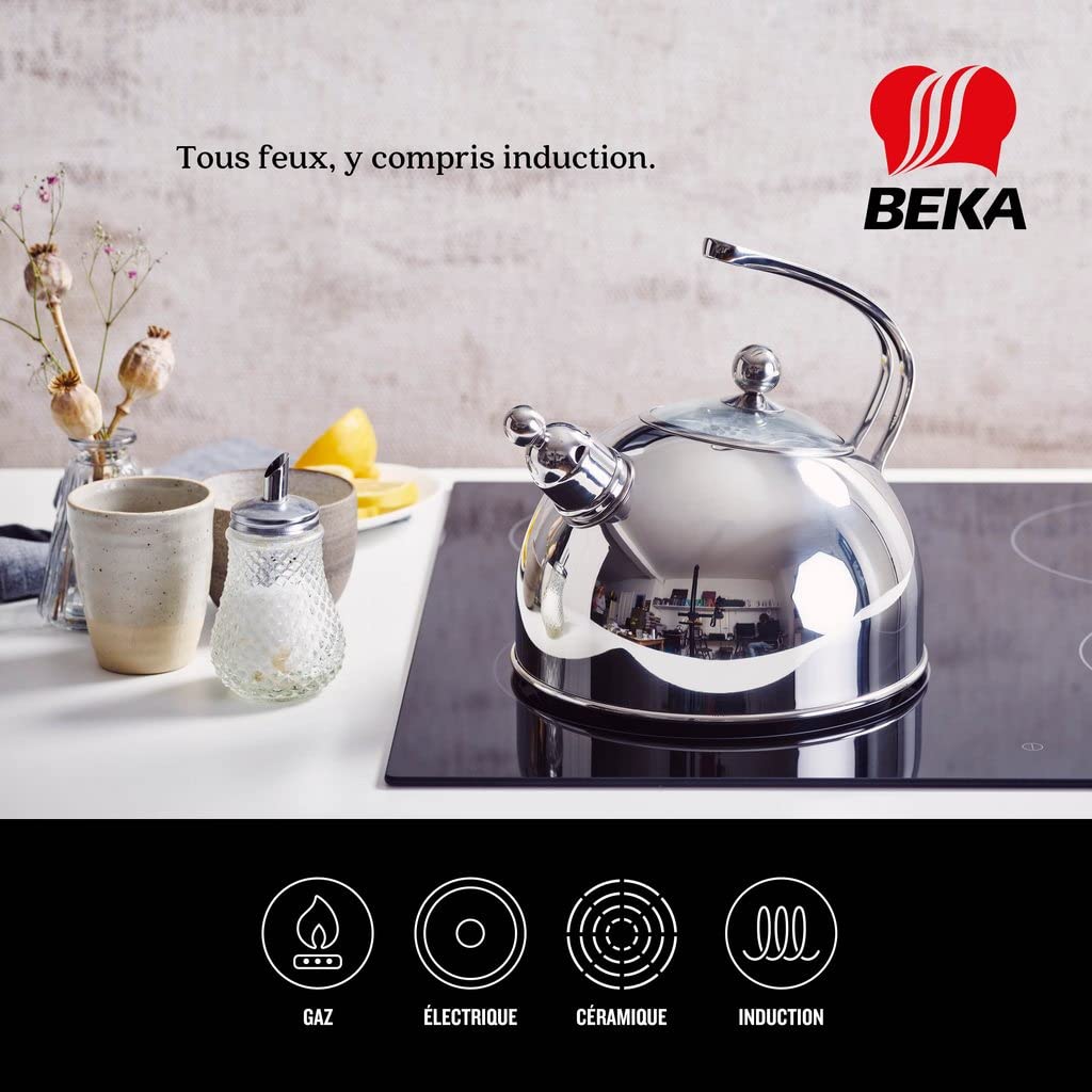 Beka Melbourne bouilloire inox 2,5 L sifflante argent