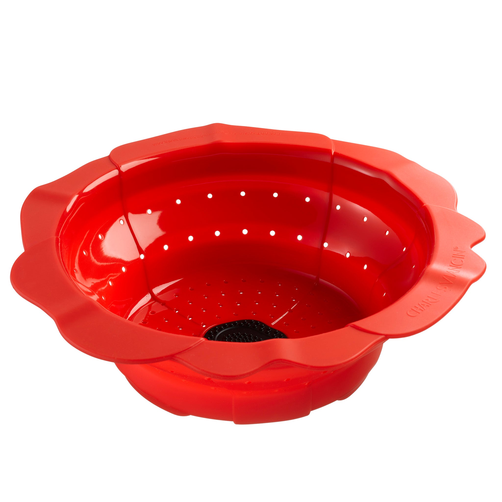 Charles Viancin Poppy passoire silicone pliable 28 cm rouge