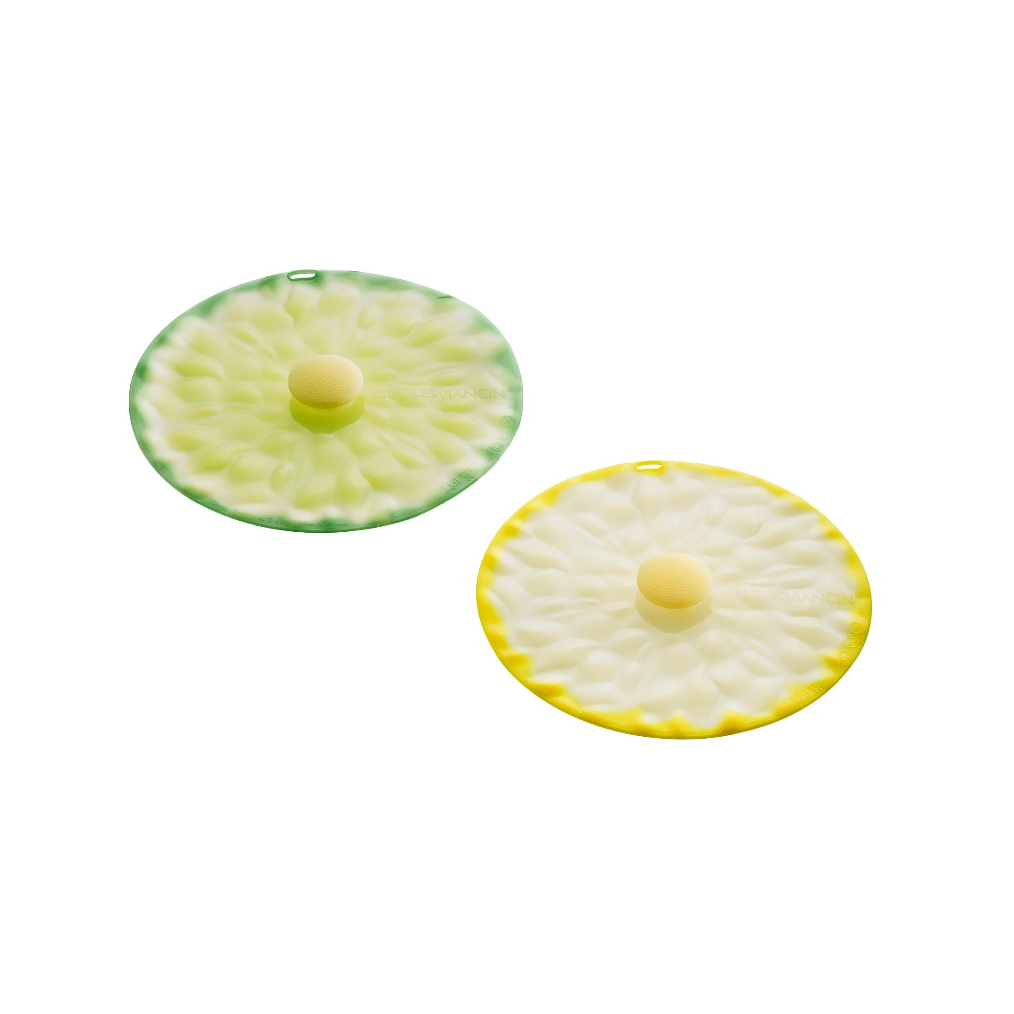 Charles Viancin Citrus couvre-verre silicone Lime Lemon lot 2