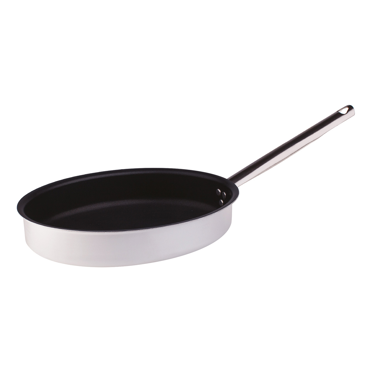 Agnelli poêle ovale droite aluminium 3mm antiadhésive