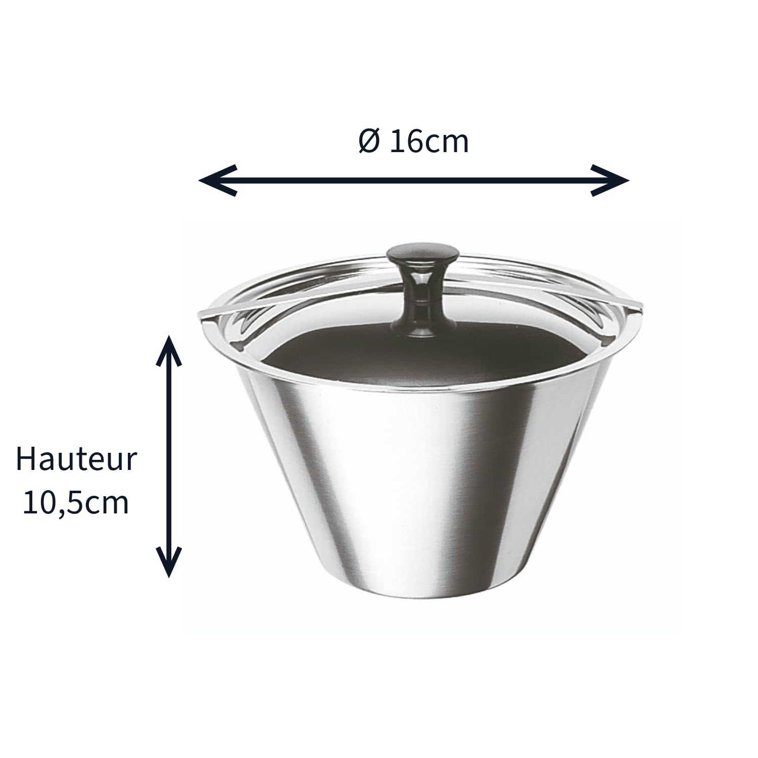 Artame ART35516 moule à flan inox 1,4 L avec couvercle