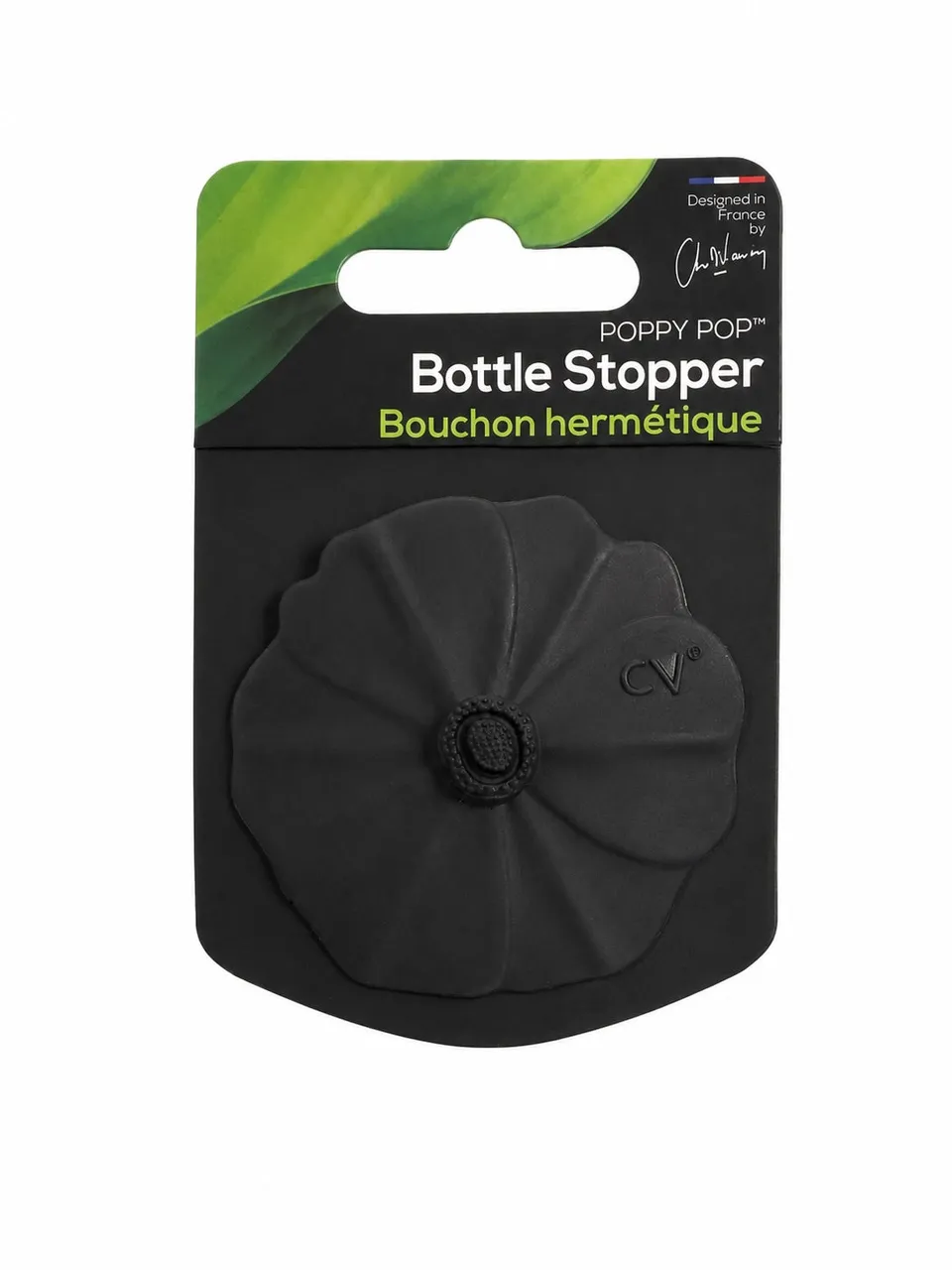 Charles Viancin Poppy bouchon bouteille silicone noir
