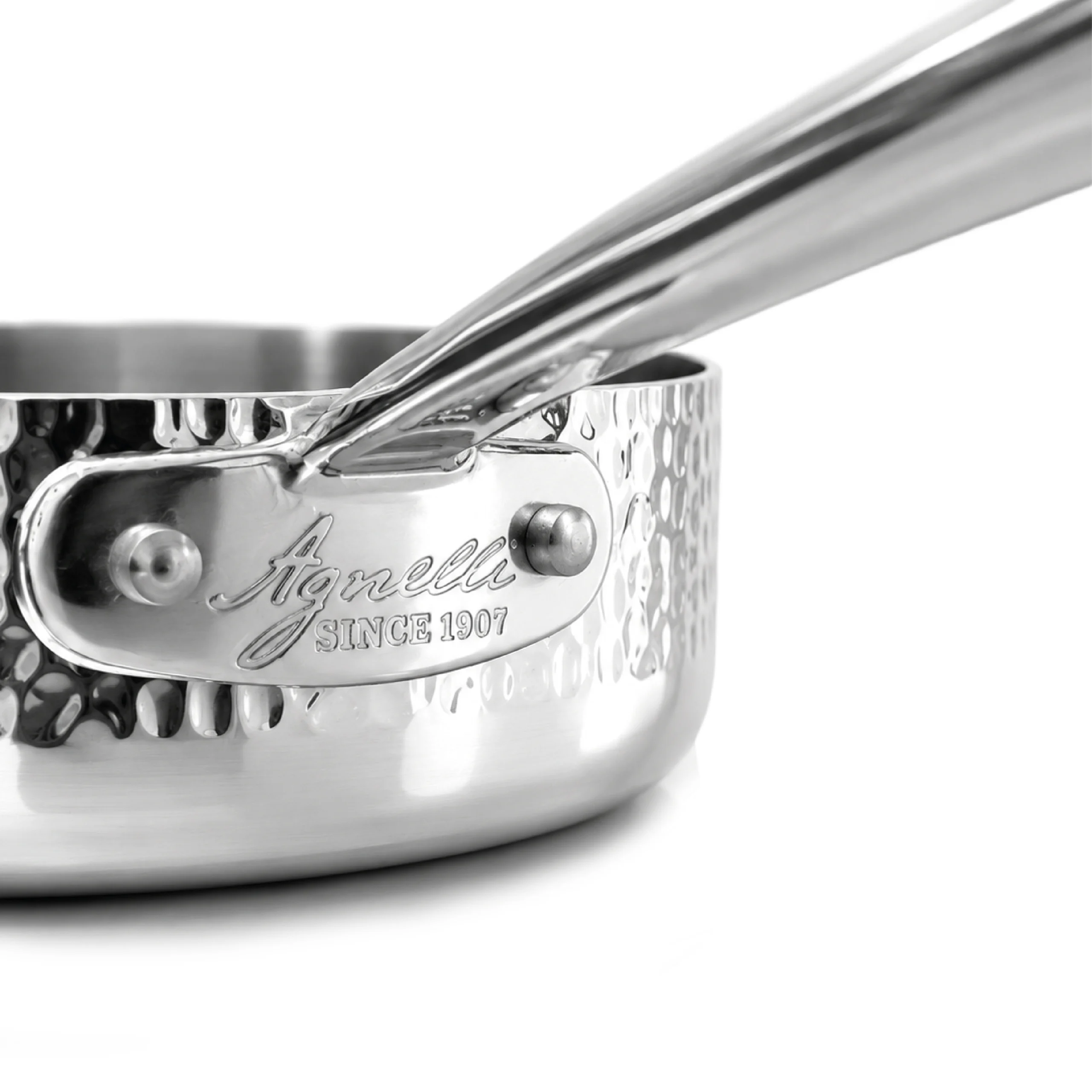 Agnelli Aluinox 3ply Martellato poêle 1 manche induction