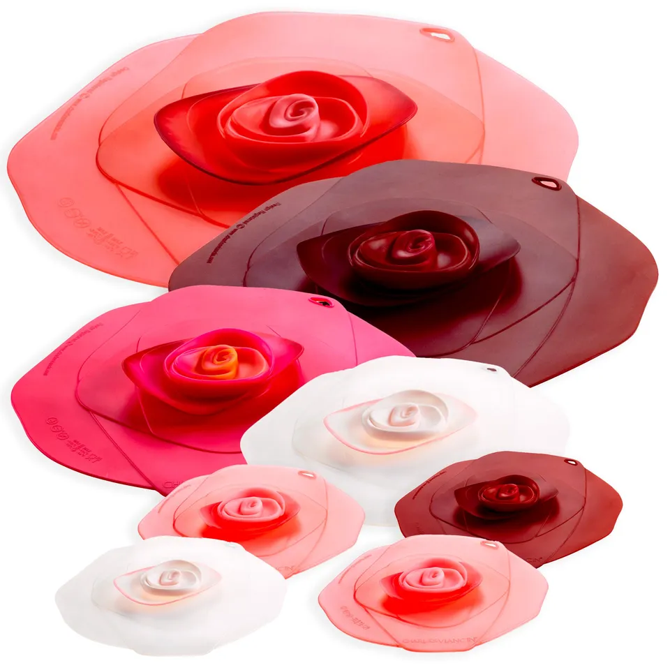 Charles Viancin Rose Garden couvercle silicone lot 8 rose