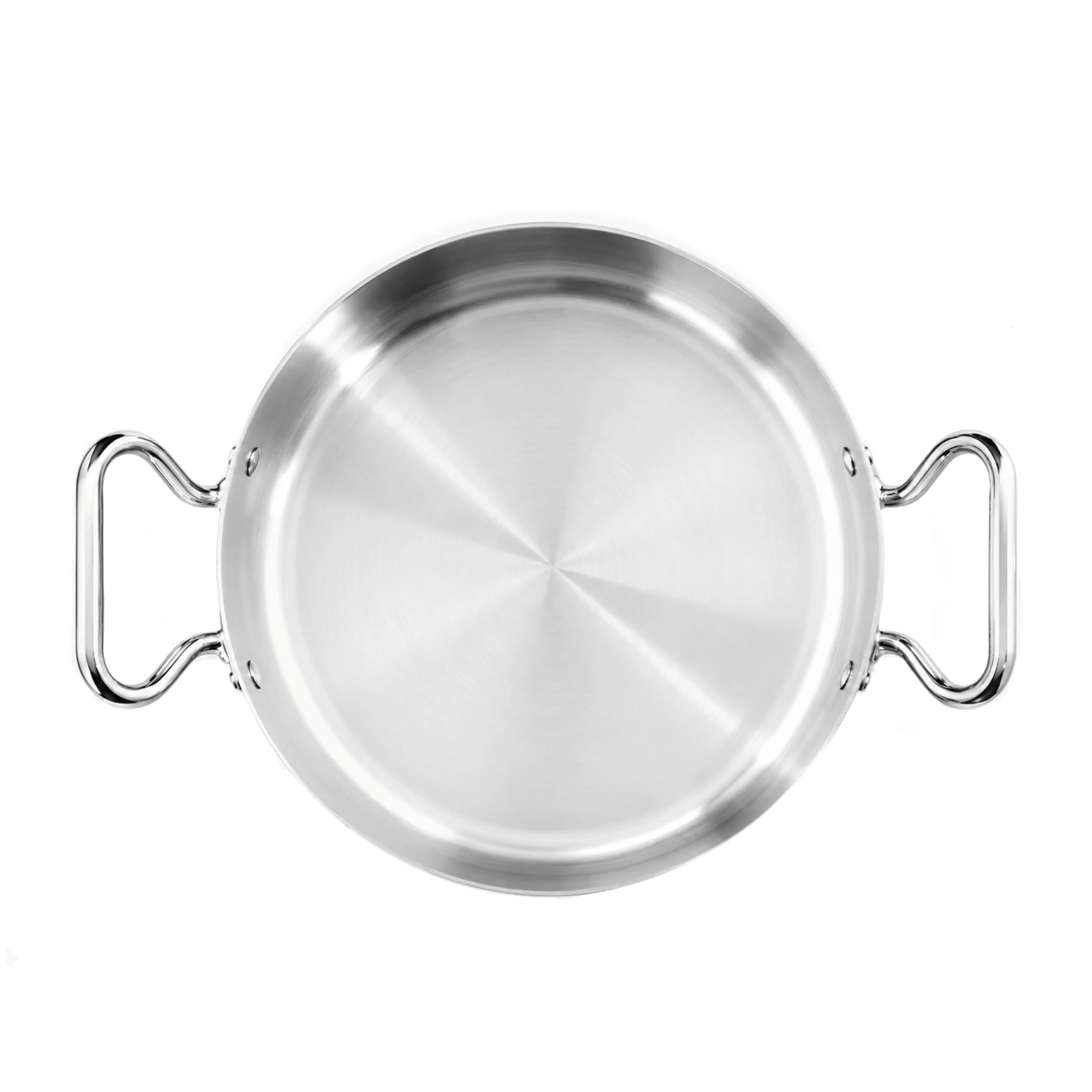 Agnelli Aluinox 3ply Faitout inox 2 anses induction