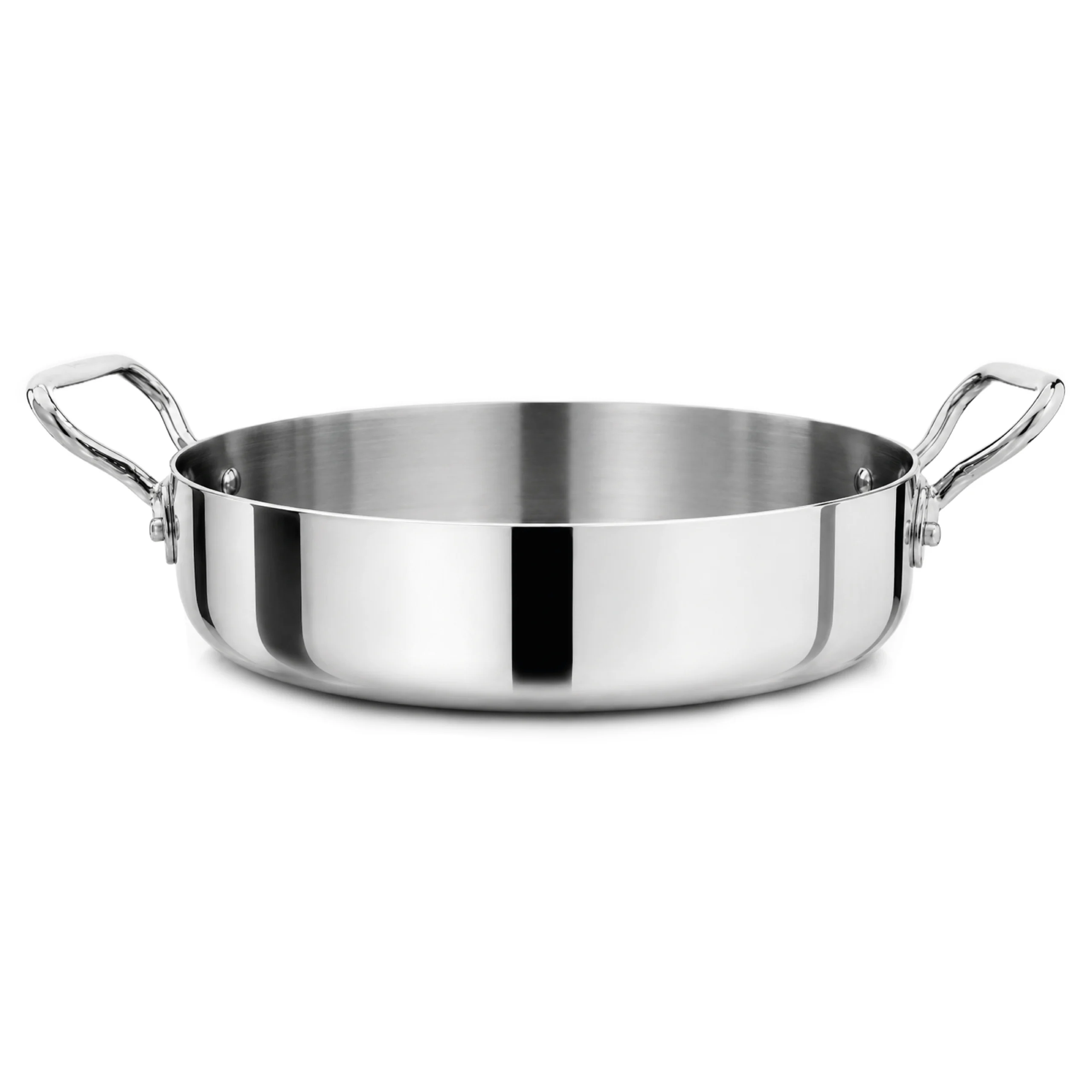 Agnelli Aluinox 3ply Faitout inox 2 anses induction