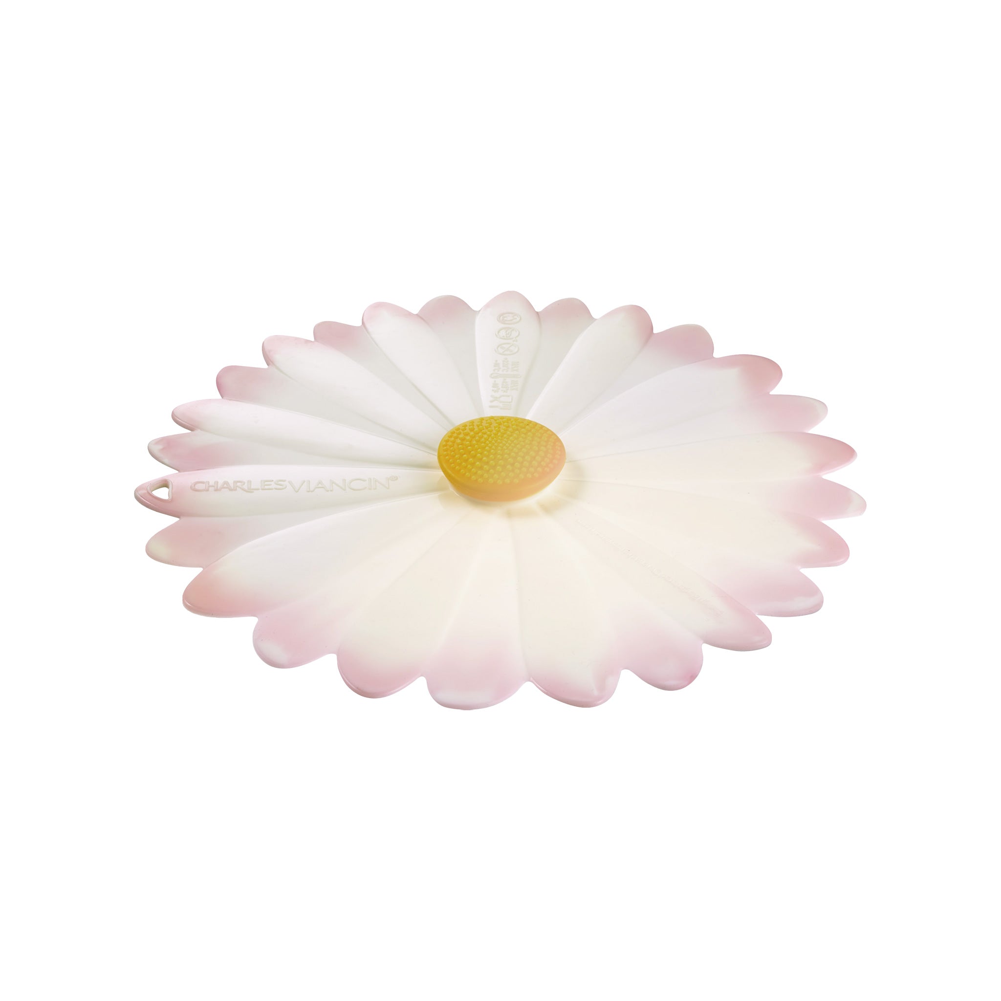 Charles Viancin Daisy Couvercle Silicone 9" Blanc Rose 23cm
