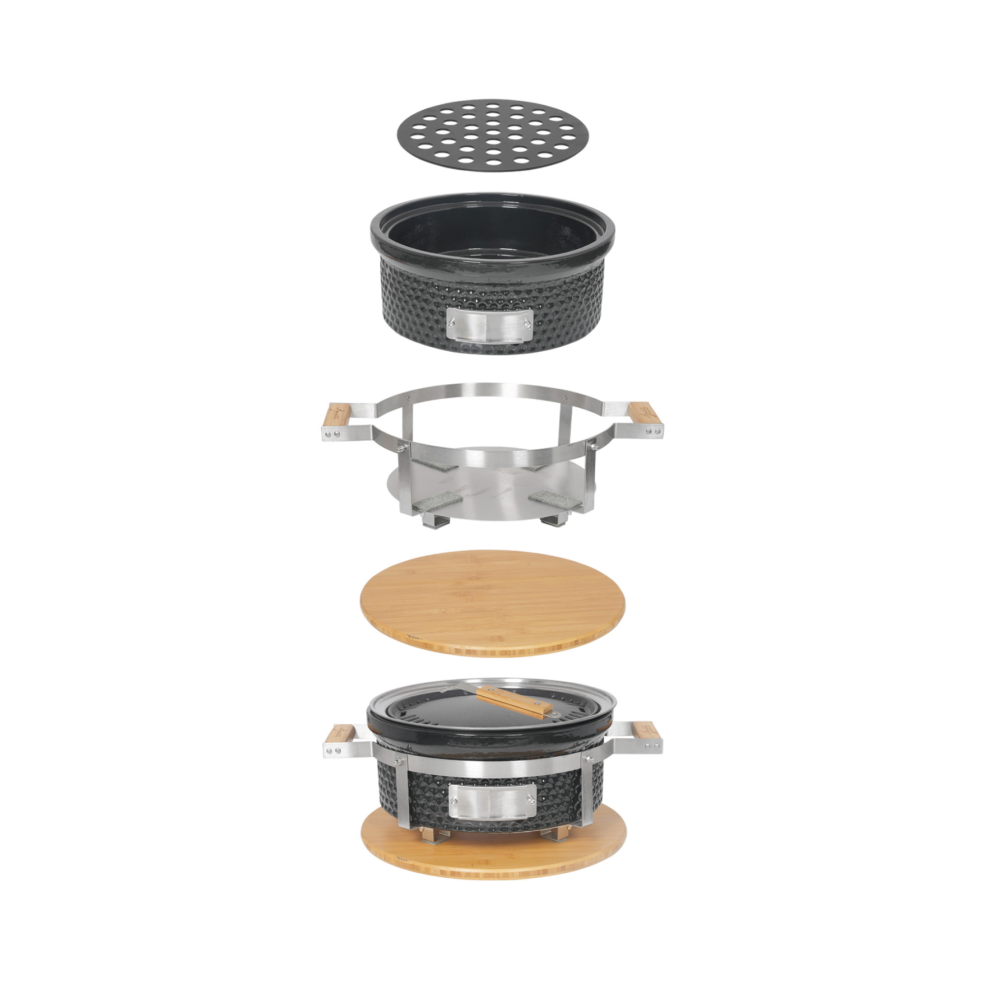 Agnelli BBPRO Hibachi Round barbecue kamado charbon