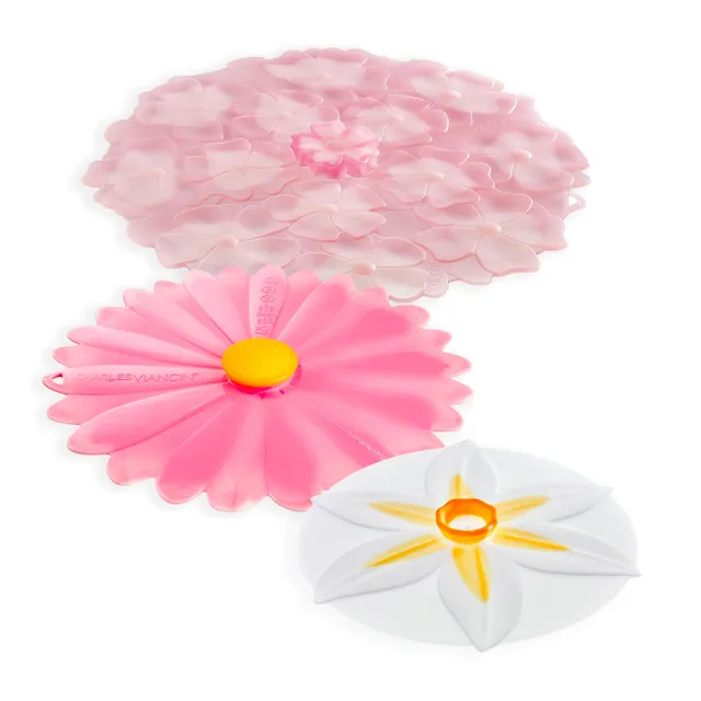 Charles Viancin Spring Blooms lot 4 couvercles silicone