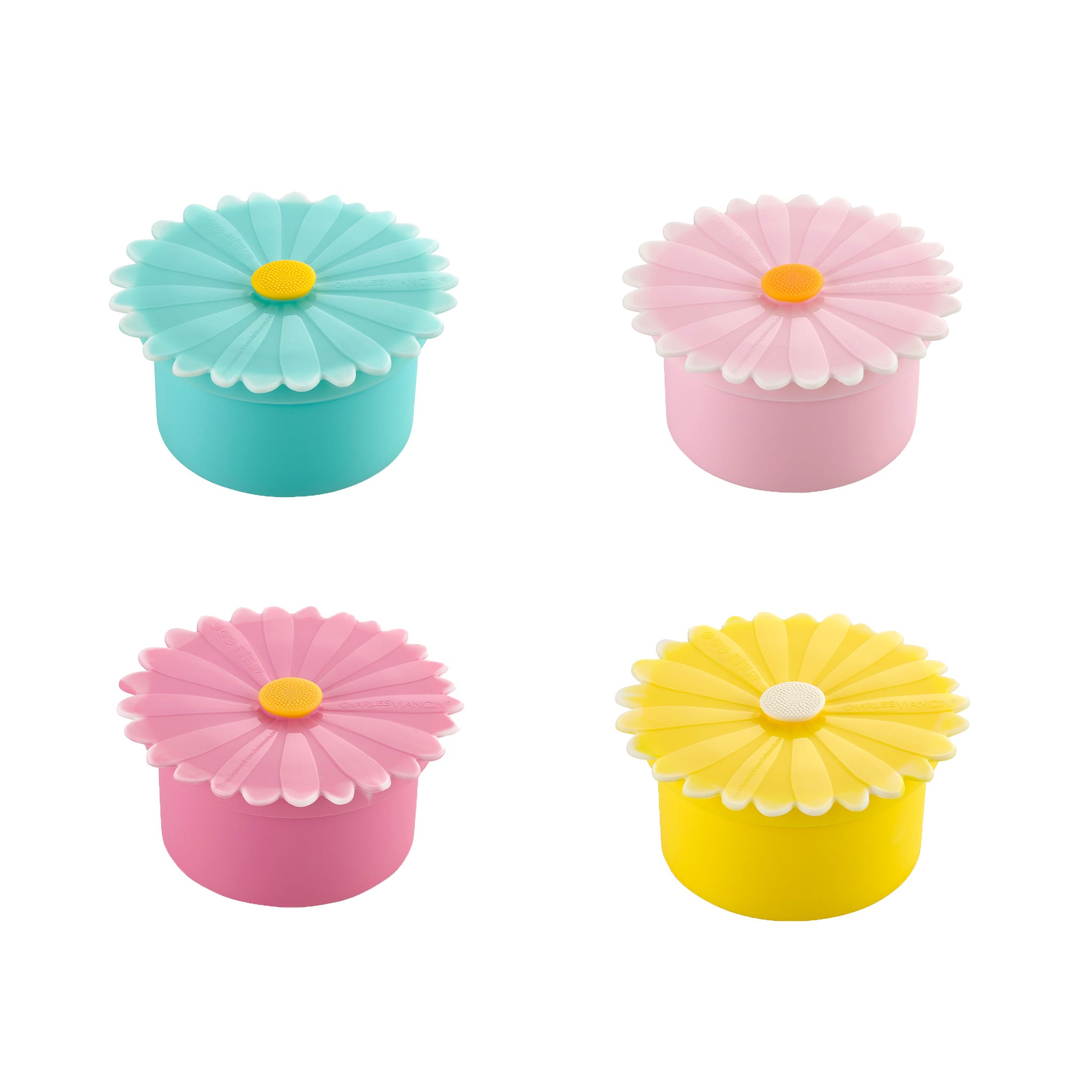 Charles Viancin Daisy boîte silicone lot 4 petite 150 ml