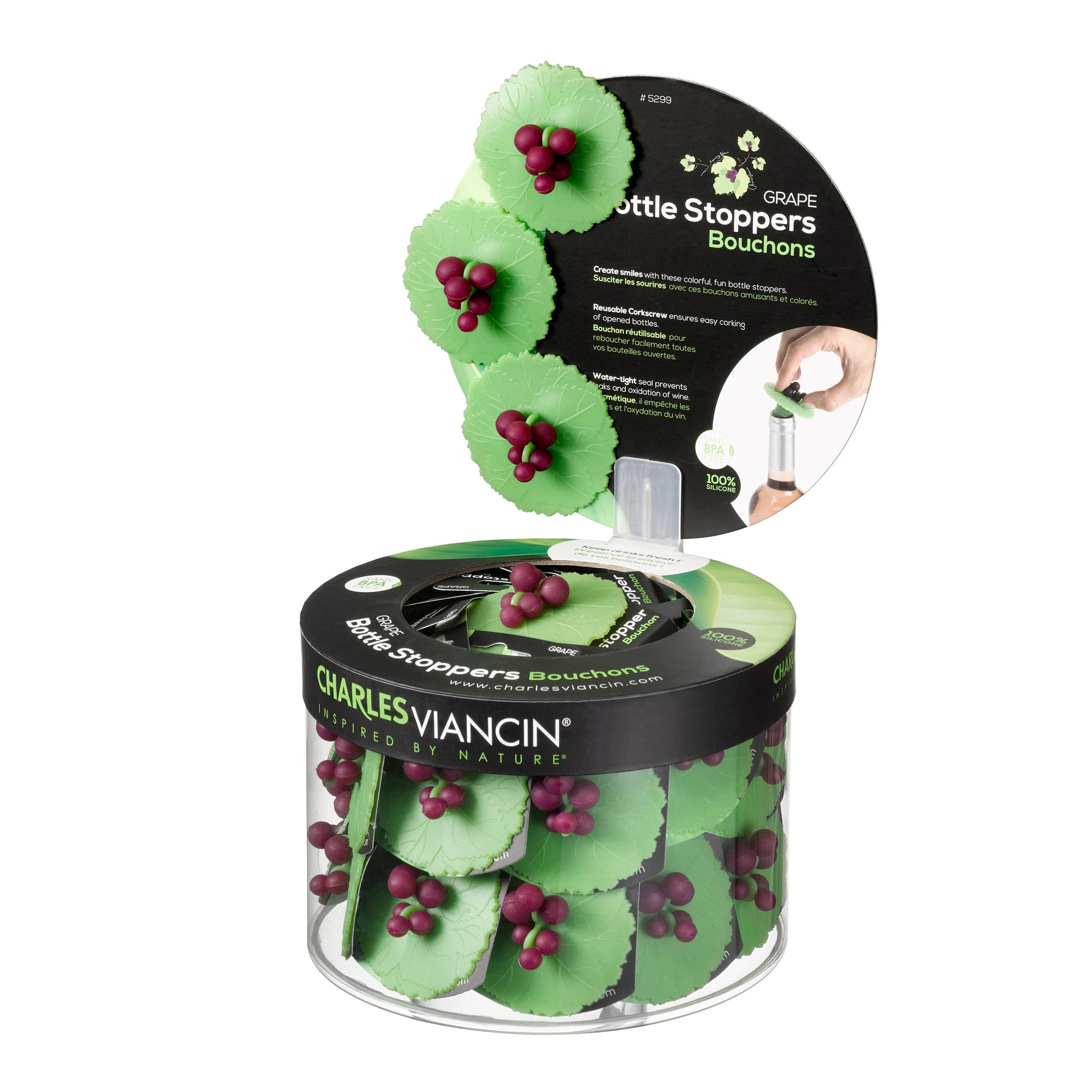 Charles Viancin Grape bouchon bouteille silicone raisin