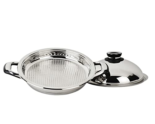 Ecovitam Poêle grill inox 18/10 28 cm sans PFAS