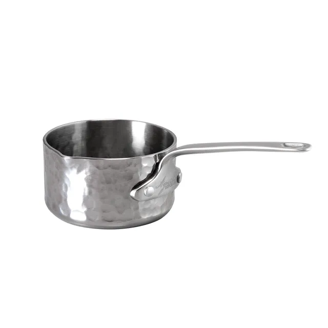 Agnelli Aluinox 3ply martelé casserolier bec verseur