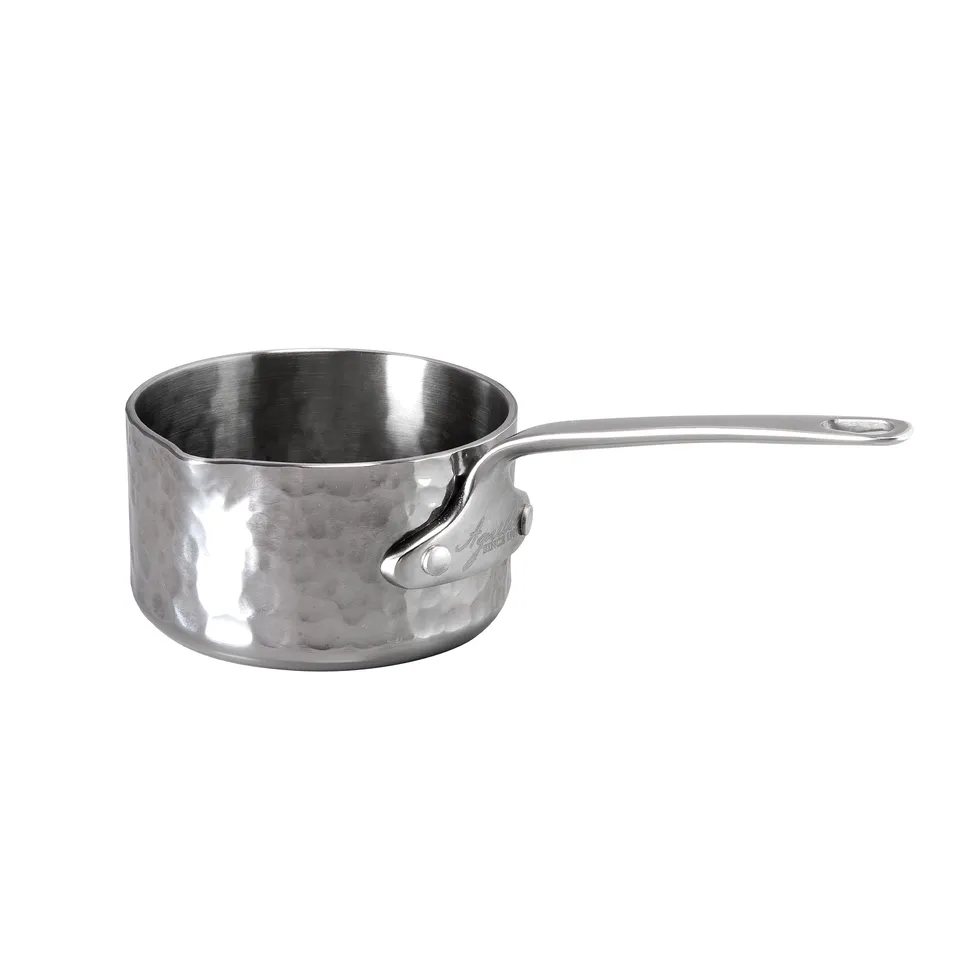 Agnelli Aluinox 3ply martelé casserolier bec verseur