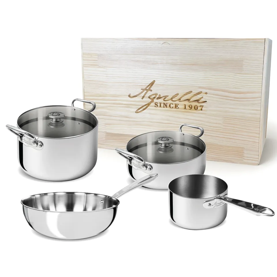 Agnelli Aluinox batterie inox 3-ply 6 pièces induction