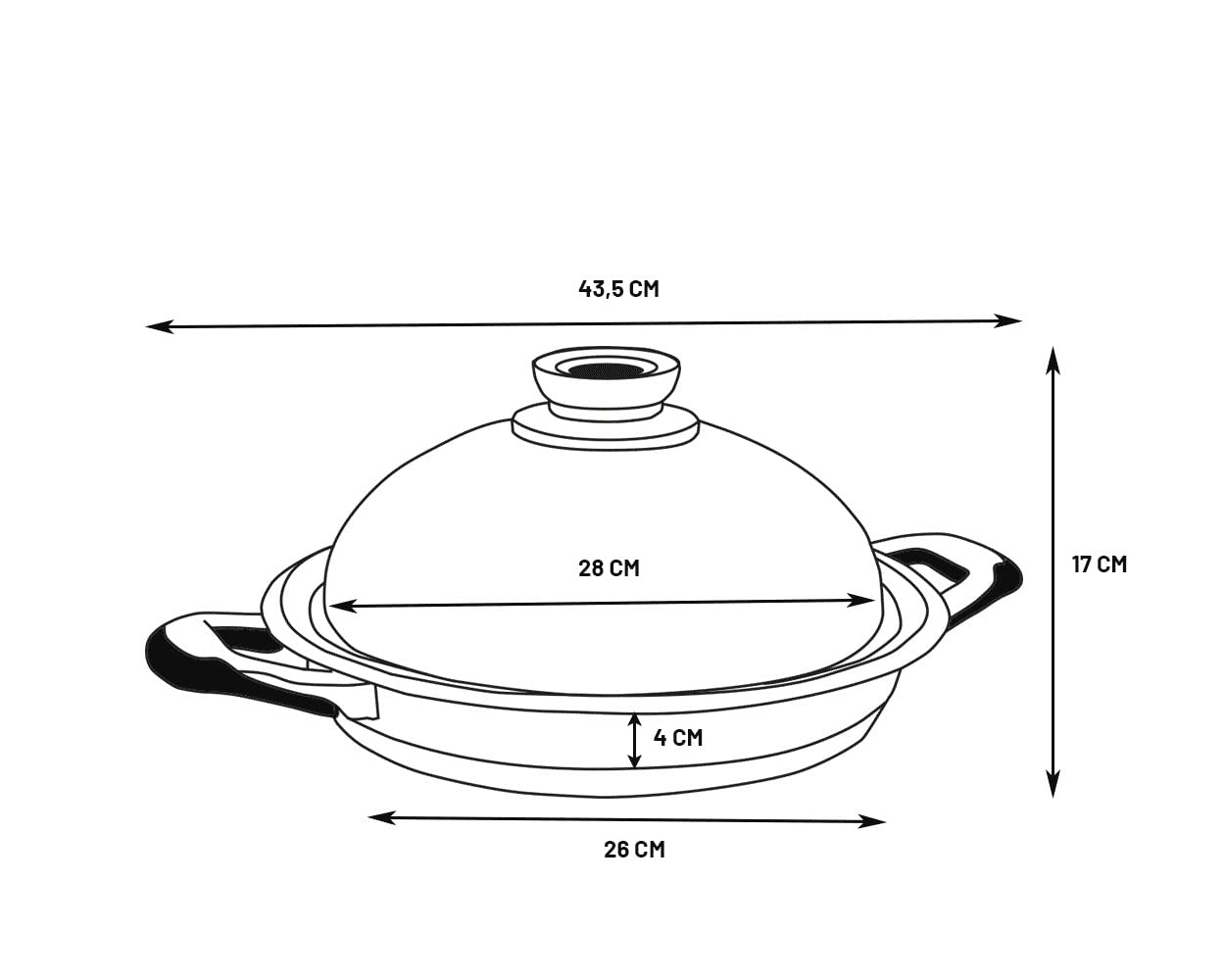Ecovitam Poêle grill inox 18/10 28 cm sans PFAS