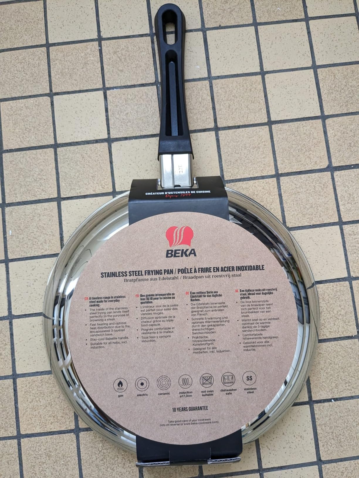 Beka Polo Poêle Inox 24 cm Sans Revêtement Induction