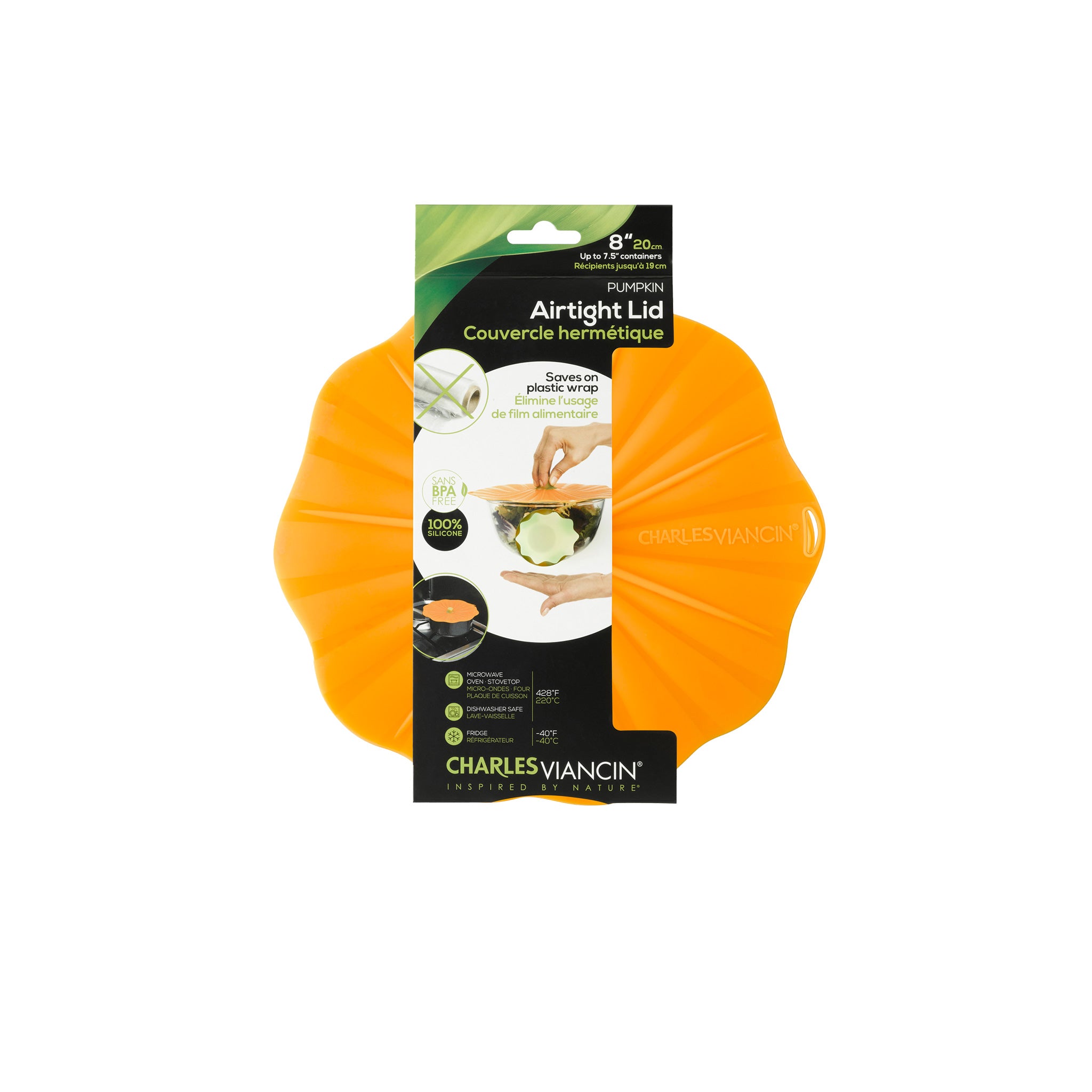 Charles Viancin 6 Lids Pumpkin 15 cm couvercle silicone