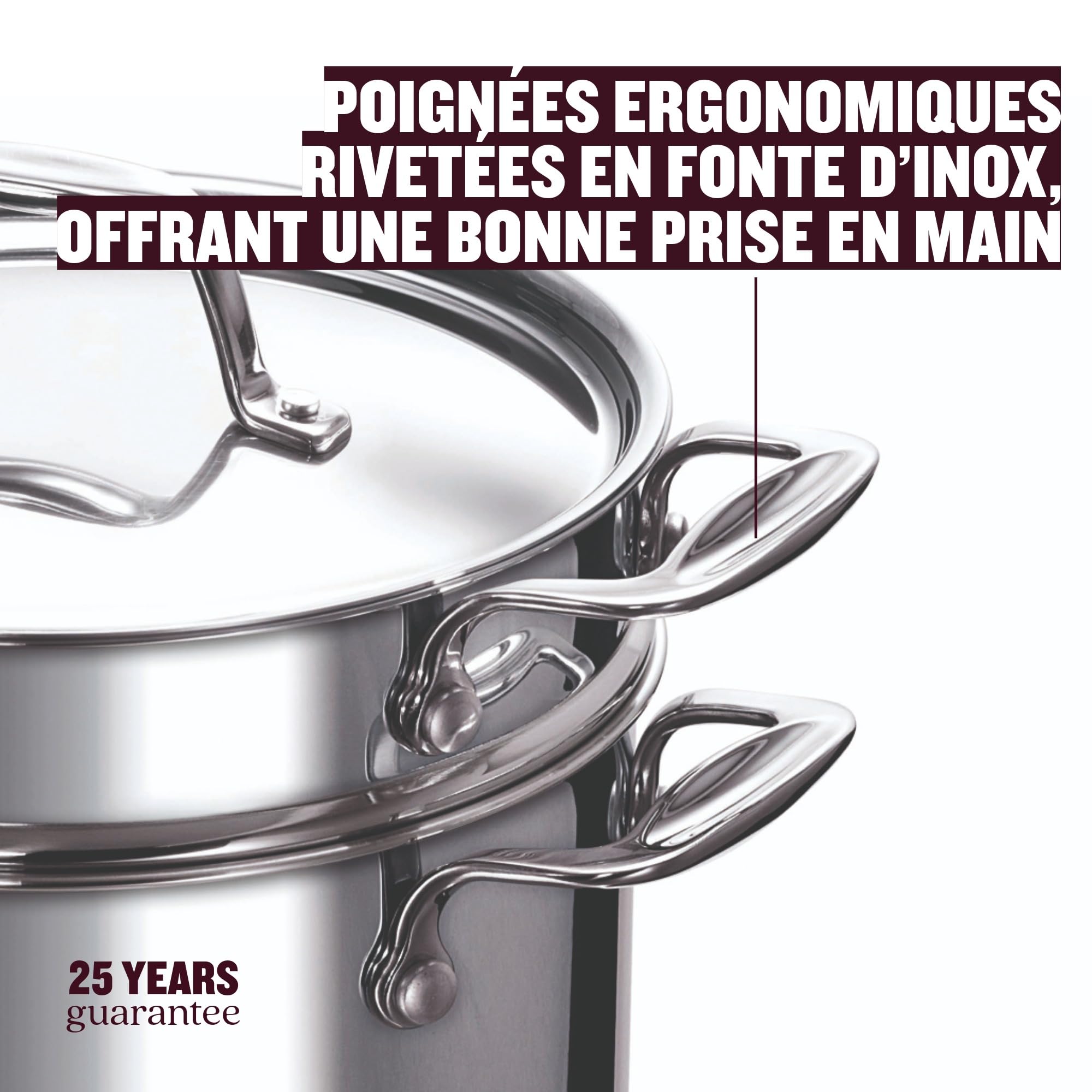 Beka Chef marmite à pâtes inox 24 cm 7,6 L induction