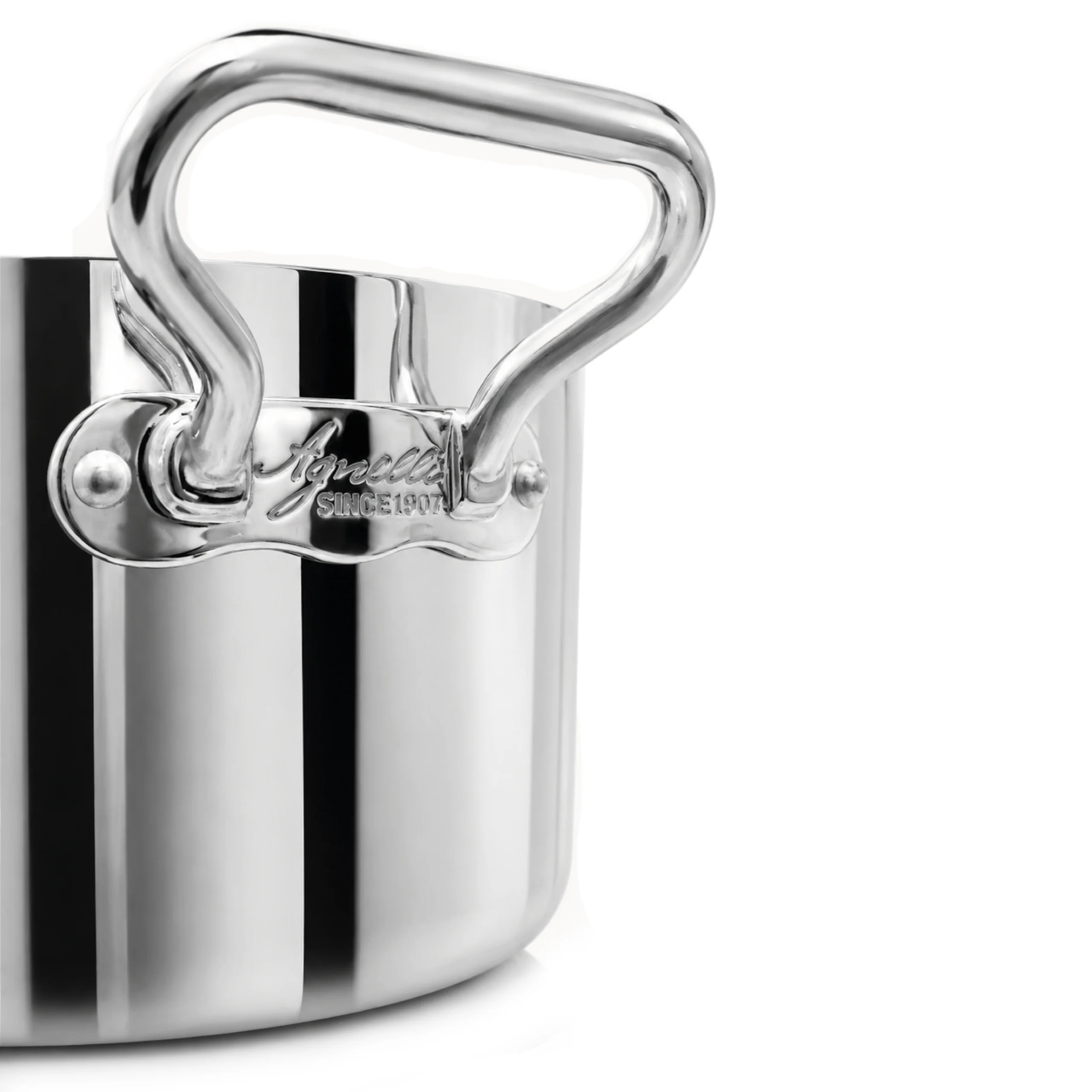 Agnelli Aluinox 3ply Lucido faitout 2 poignées inox induction