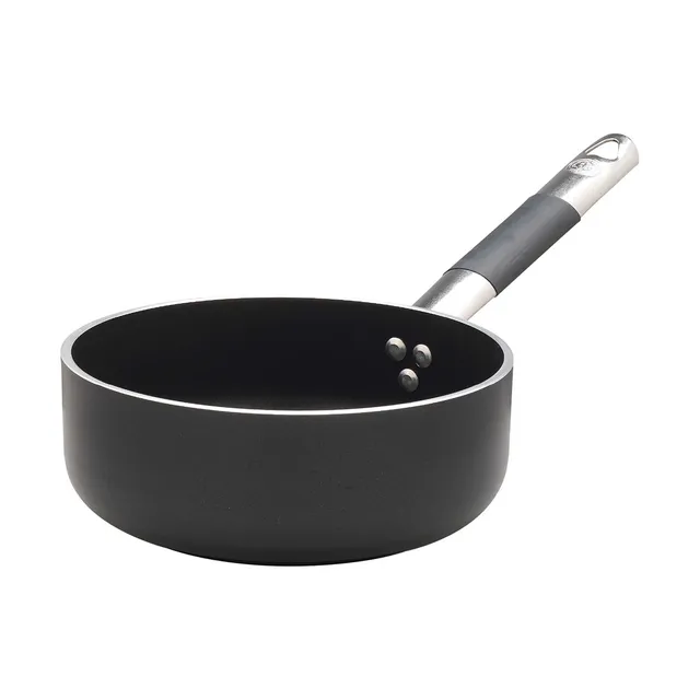 Agnelli Al-Black Casserole Basse Alu 5mm Induction 1 Manche