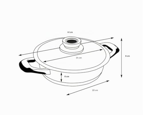 Ecovitam Sauteuse inox 18/10 3L 24 cm sans revêtement