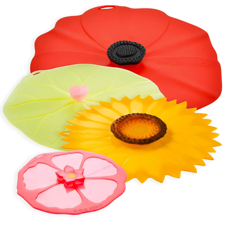 Charles Viancin Best Sellers Lot 4 couvercles silicone assortis