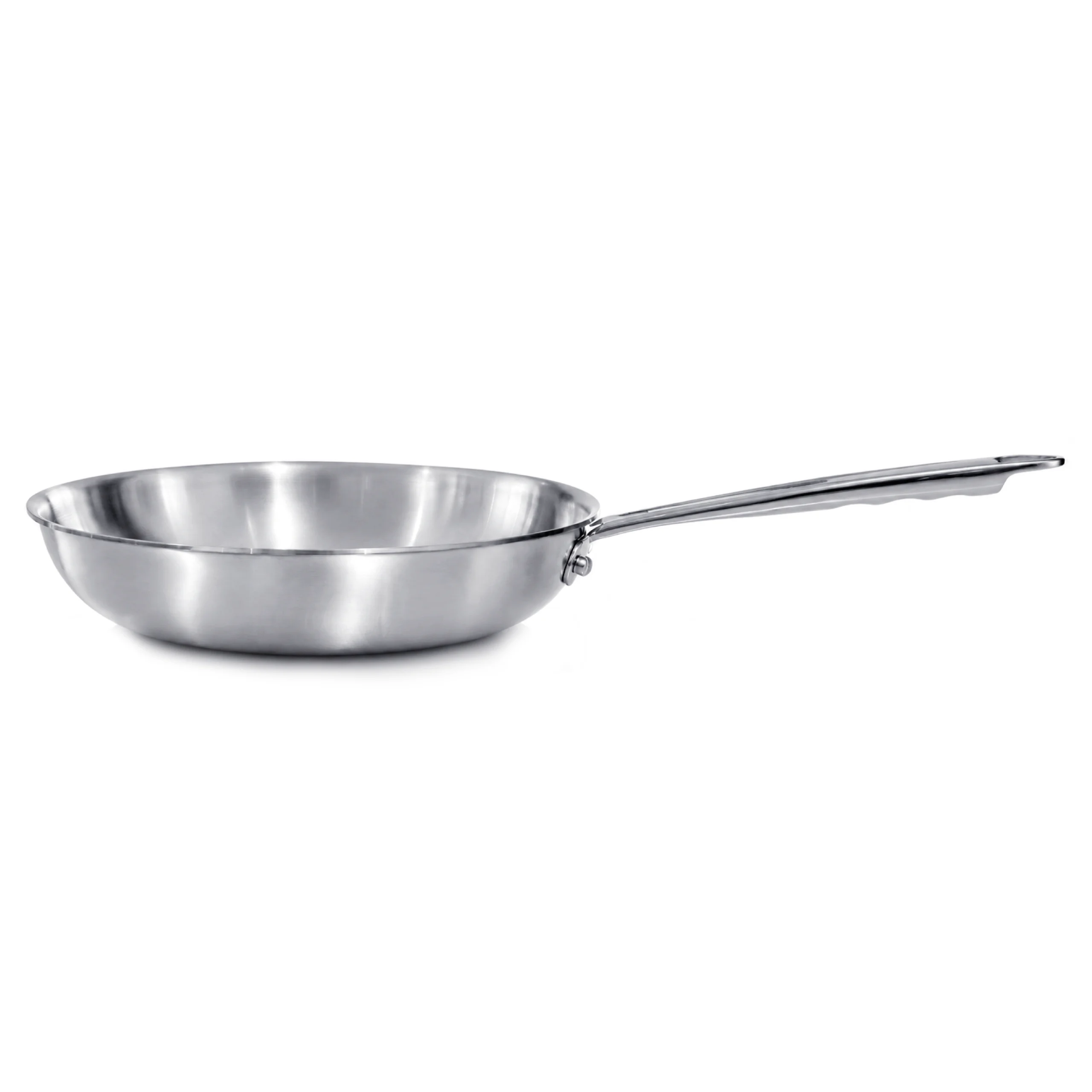 Agnelli Aluinox 3ply satiné poêle évasée haute 1 manche