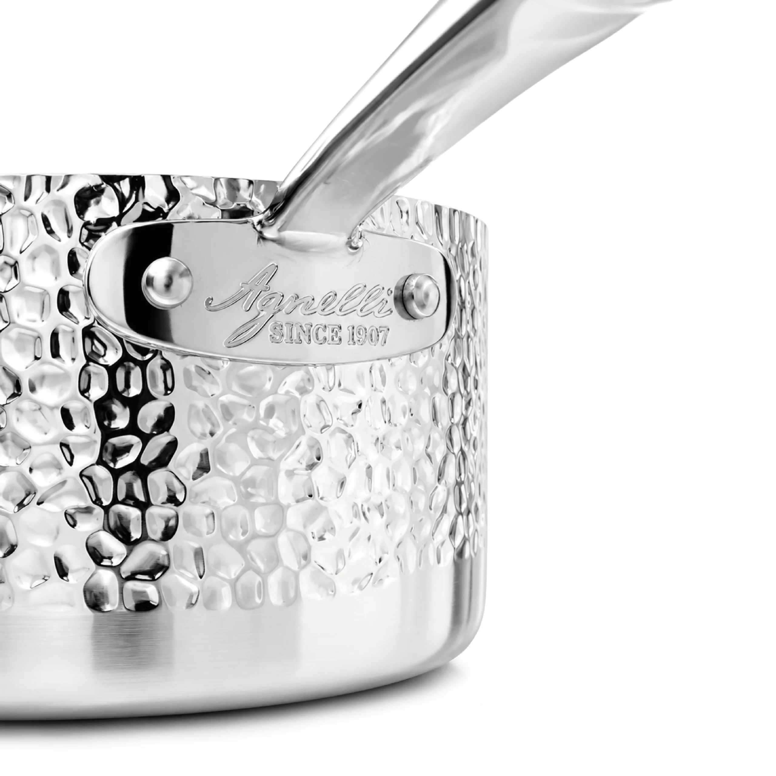 Agnelli Aluinox 3ply casserole martelée 1 manche induction