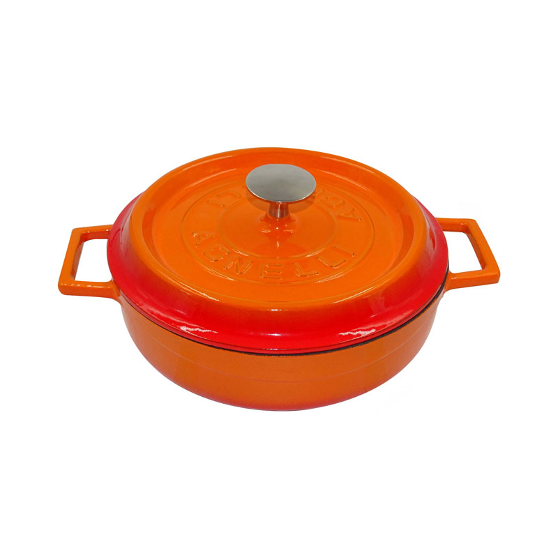 Agnelli Slowcook Ghisa cocotte basse fonte 2 poignées induction