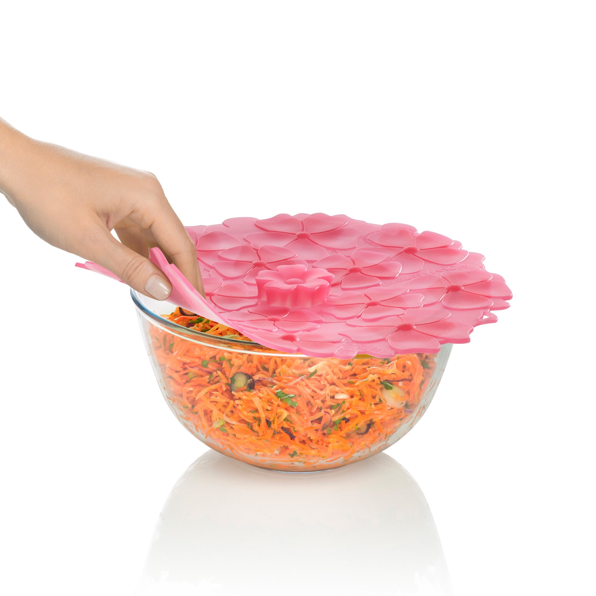 Charles Viancin Geranium couvercle silicone 28 cm