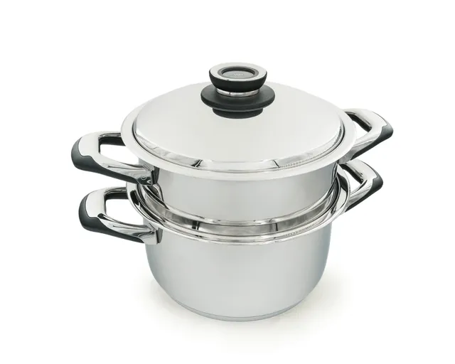 Ecovitam Cuiseur Vapeur Inox 24 cm 6 L Sans PFAS