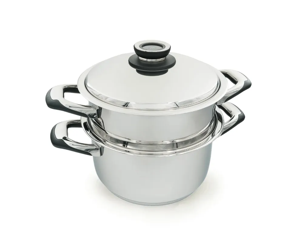 Ecovitam Cuiseur Vapeur Inox 24 cm 6 L Sans PFAS