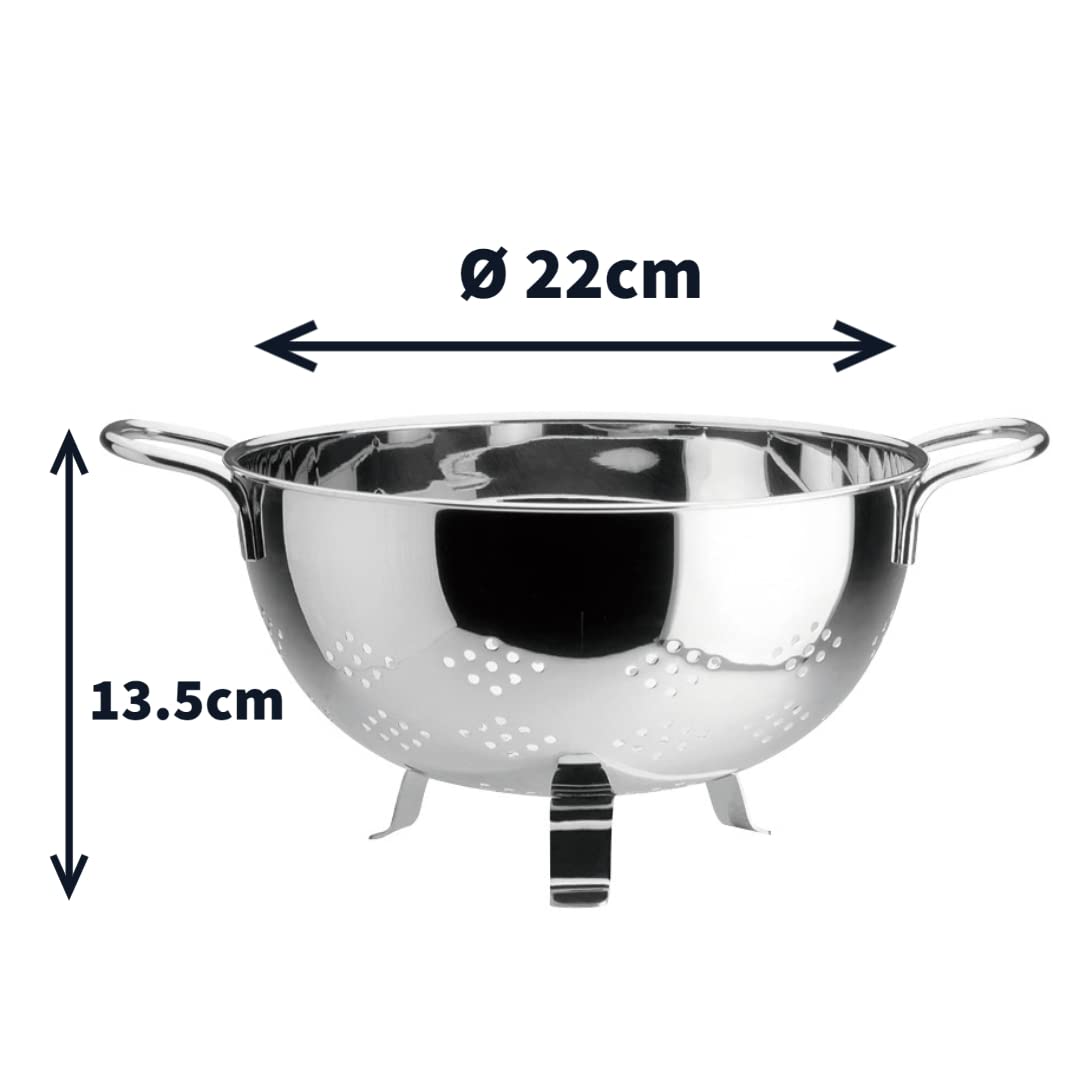 Artame ART81222 passoire ronde inox sur pieds 22 cm