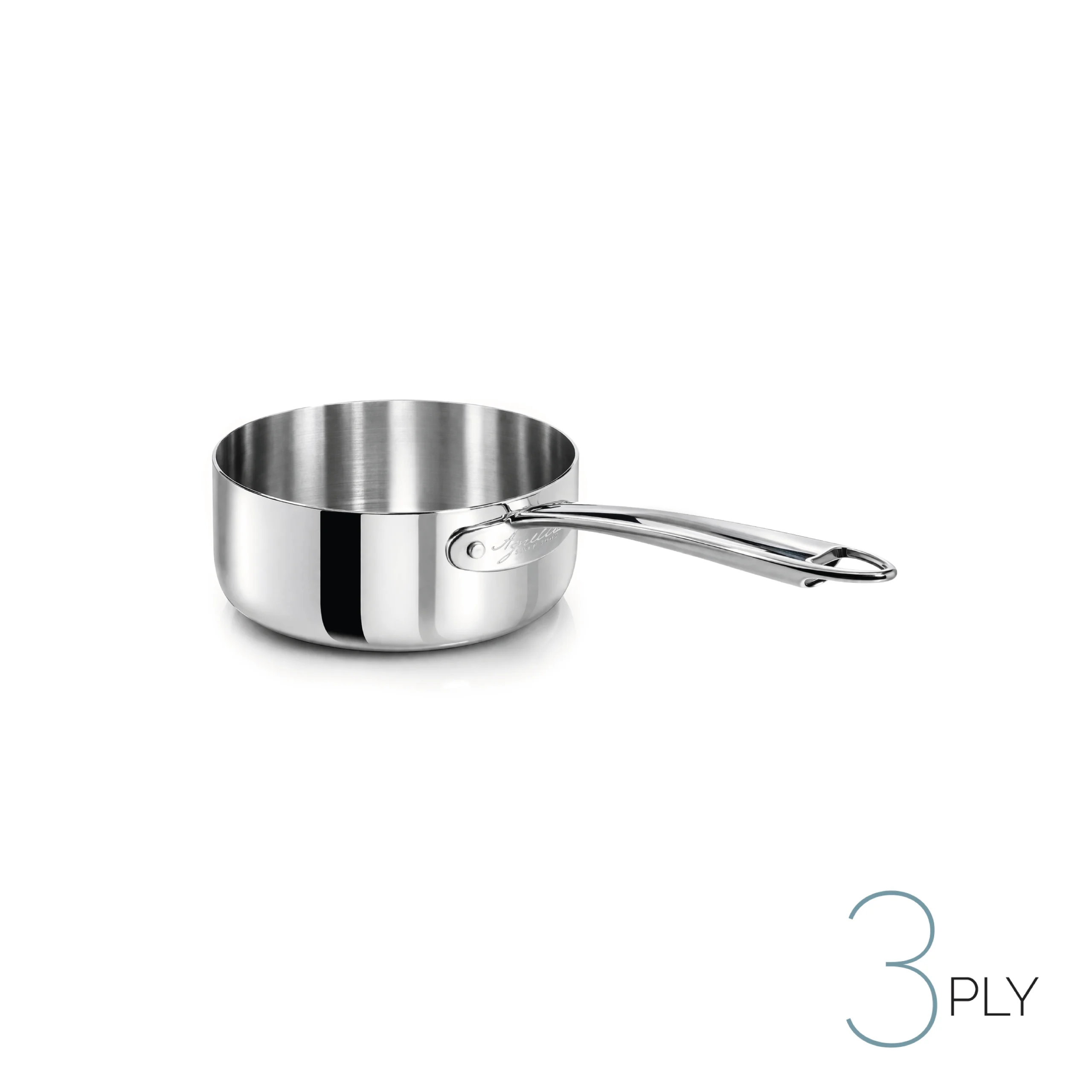 Agnelli Aluinox 3ply faitout bas inox 3 couches induction