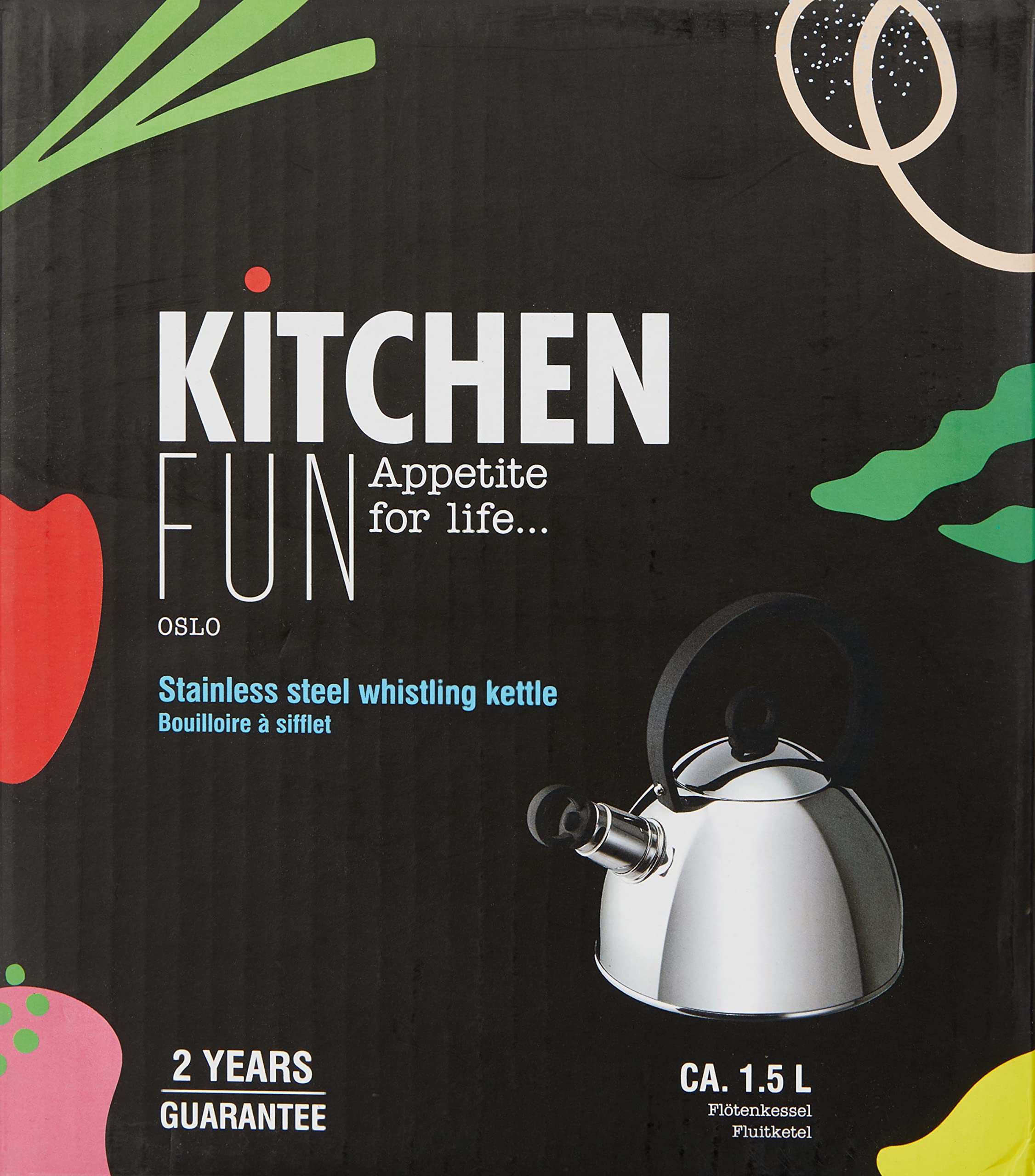 Beka 16303664 Bouilloire à sifflet inox 1,8 L induction