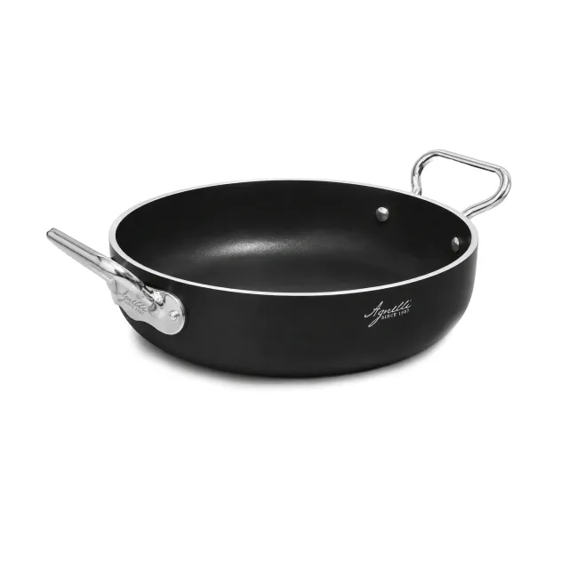 Agnelli Al-Black faitout bas antiadhésif induction 5mm 2 anses